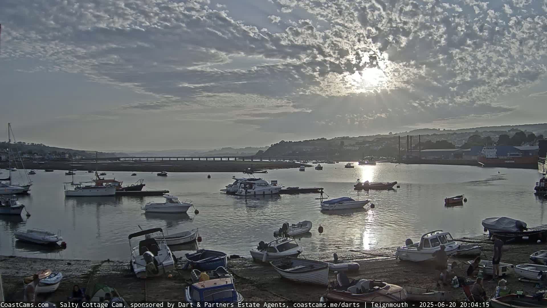 Teignmouth Marine, Teign River & Shalton Village Live Cam - Teignbridge, Devon, South West, England, United Kingdom