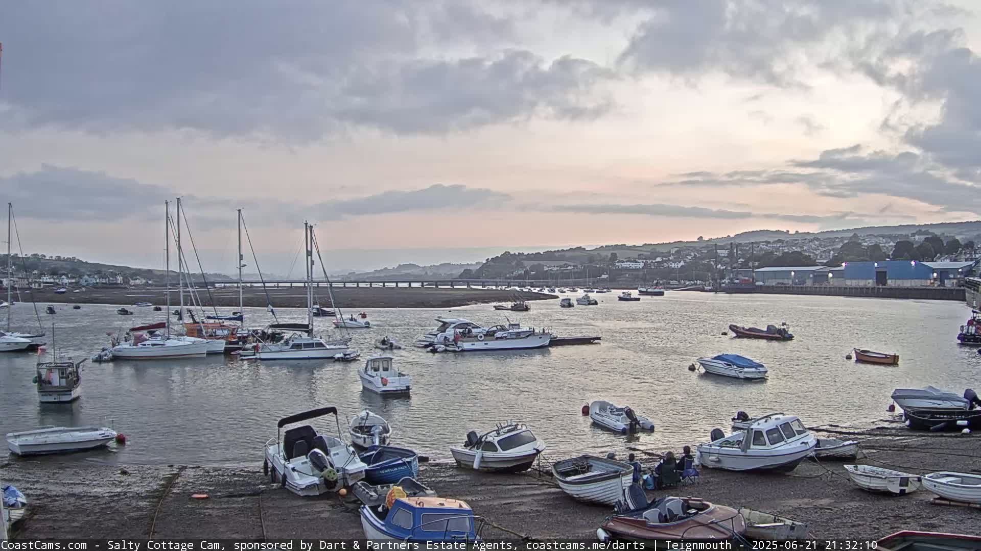 Teignmouth Marine, Teign River & Shalton Village Live Cam - Teignbridge, Devon, South West, England, United Kingdom