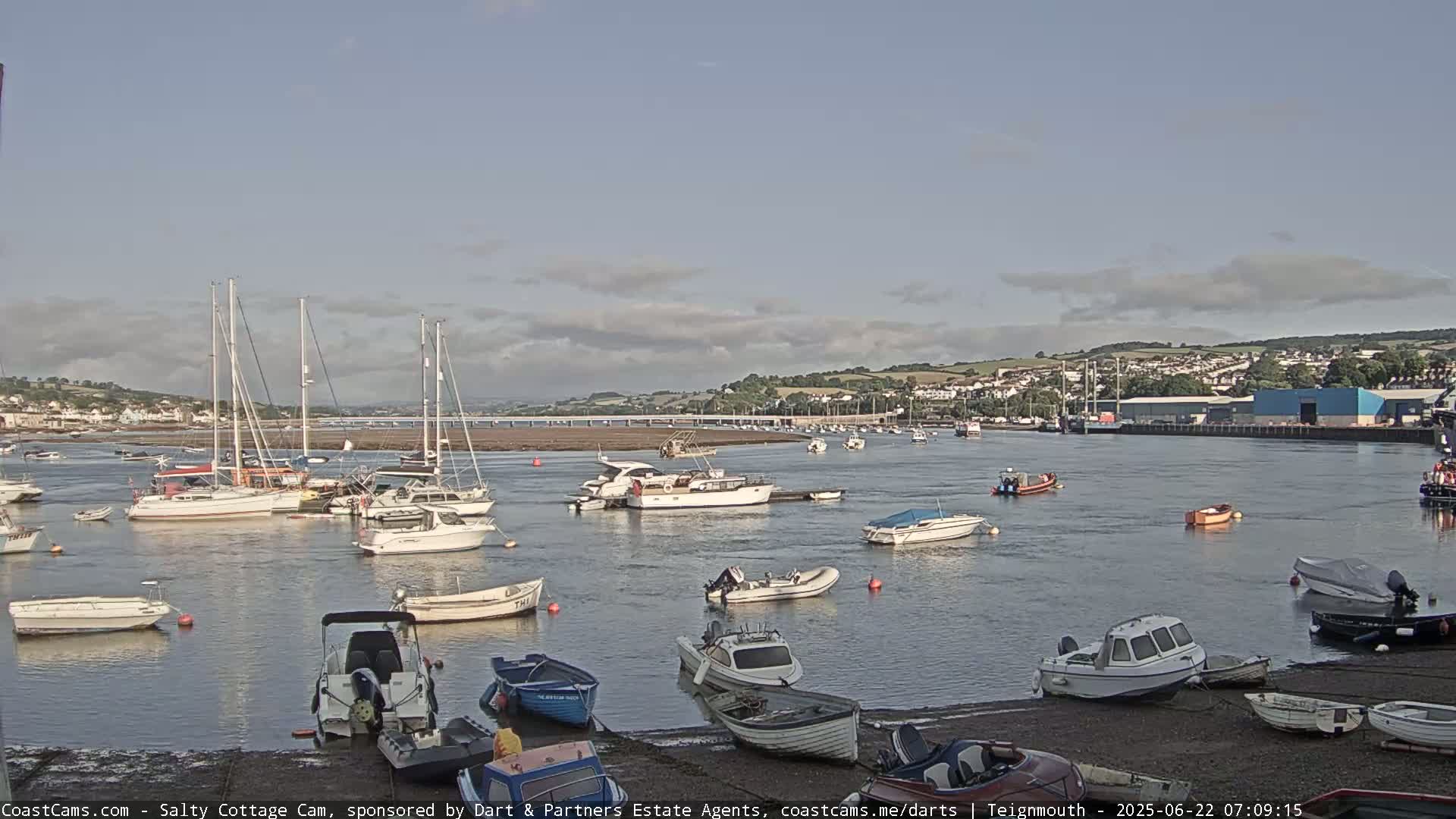 Teignmouth Marine, Teign River & Shalton Village Live Cam - Teignbridge, Devon, South West, England, United Kingdom