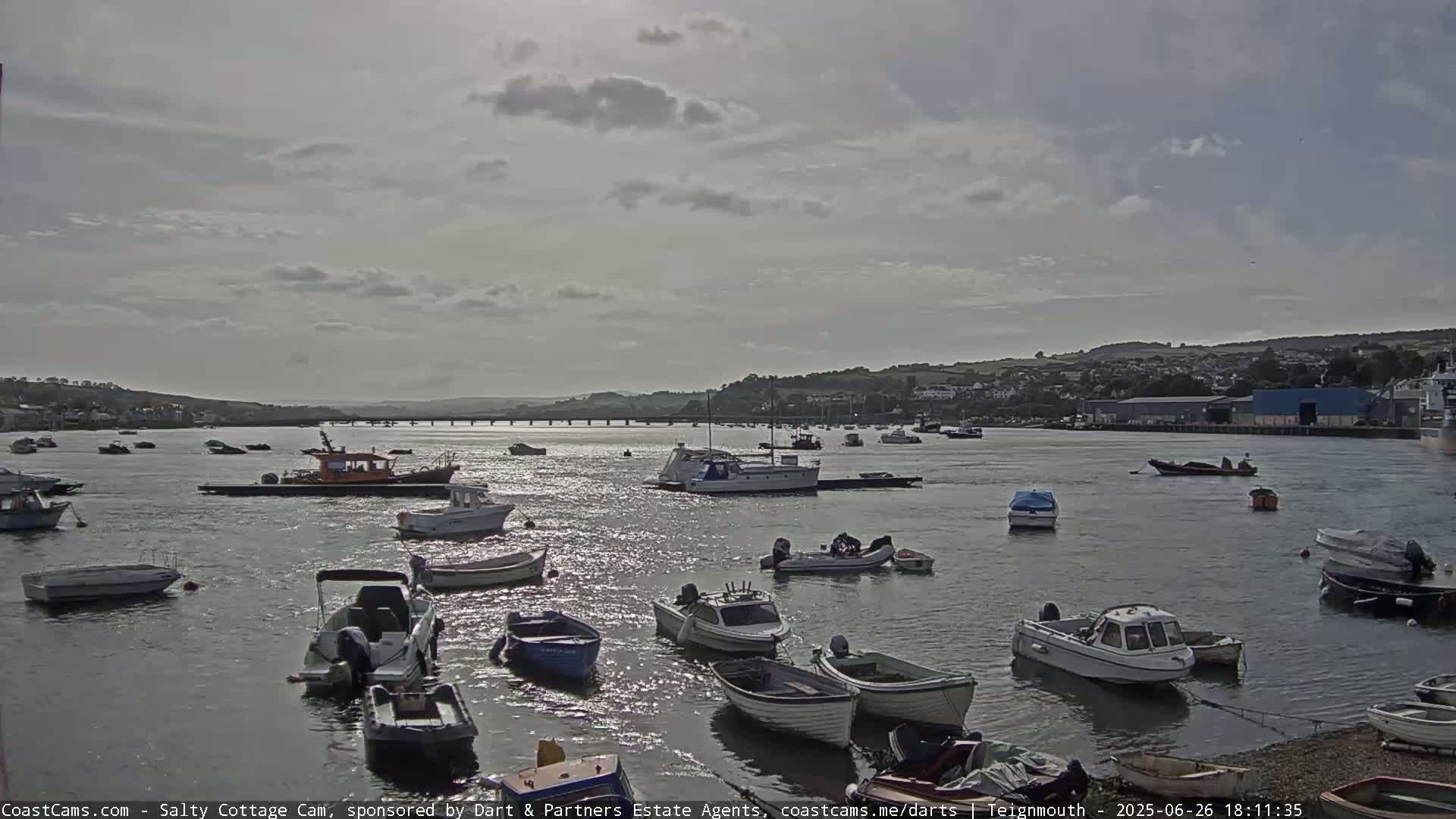Teignmouth Marine, Teign River & Shalton Village Live Cam - Teignbridge, Devon, South West, England, United Kingdom