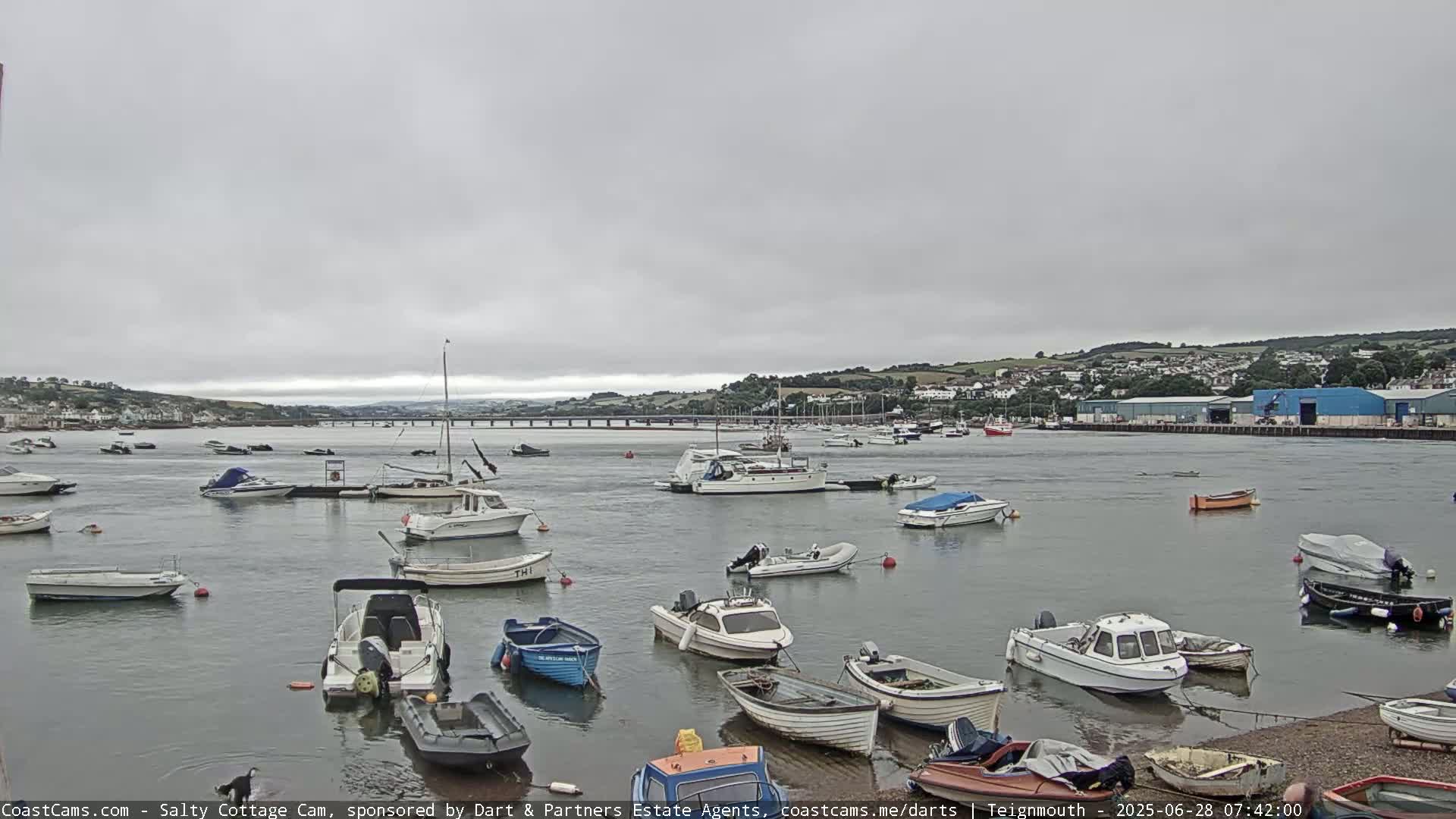 Teignmouth Marine, Teign River & Shalton Village Live Cam - Teignbridge, Devon, South West, England, United Kingdom