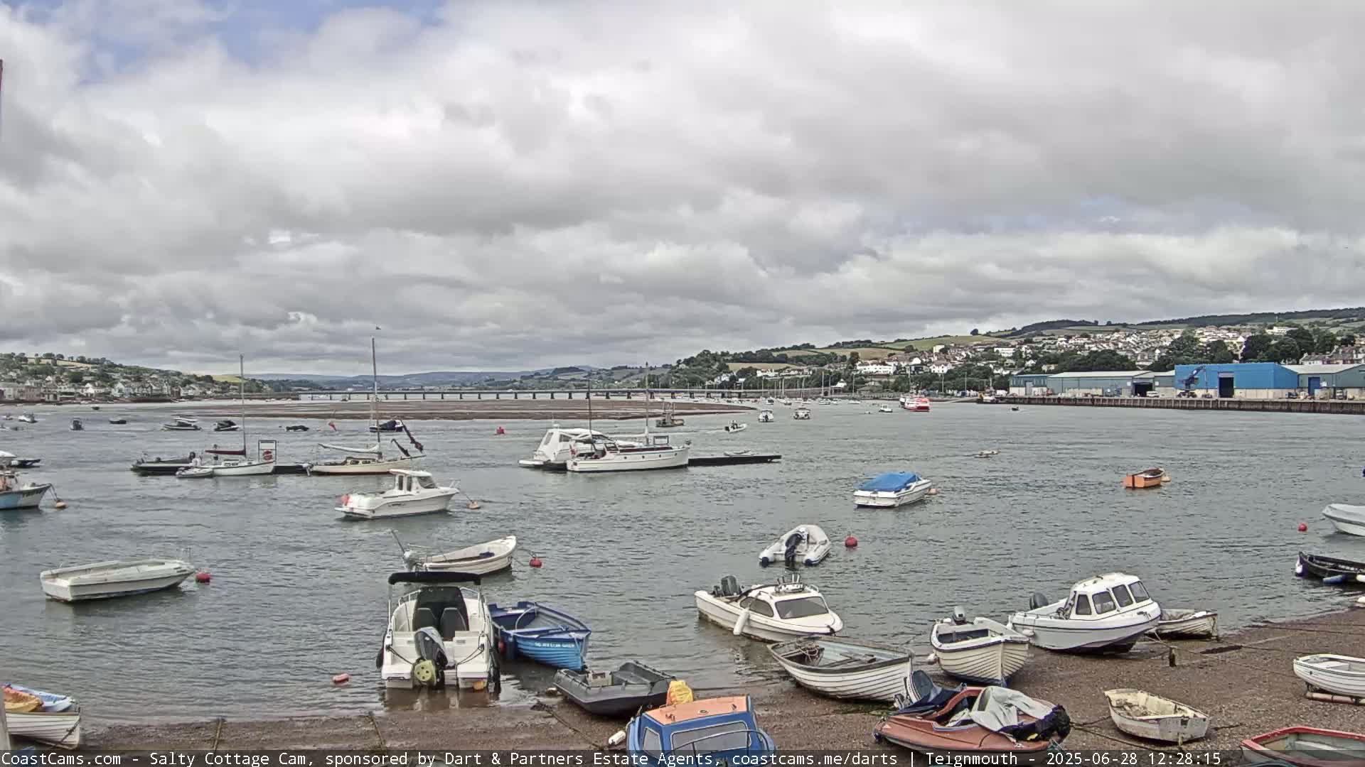 Teignmouth Marine, Teign River & Shalton Village Live Cam - Teignbridge, Devon, South West, England, United Kingdom