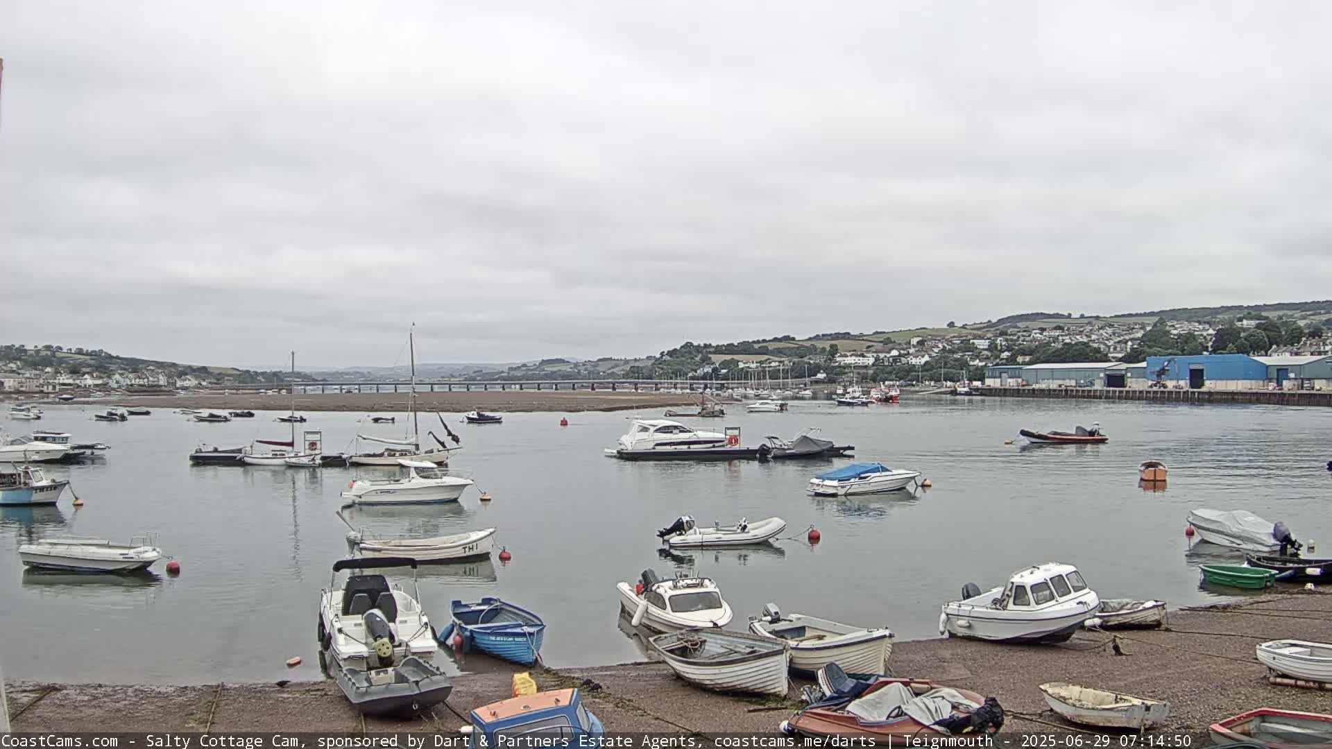 Teignmouth Marine, Teign River & Shalton Village Live Cam - Teignbridge, Devon, South West, England, United Kingdom