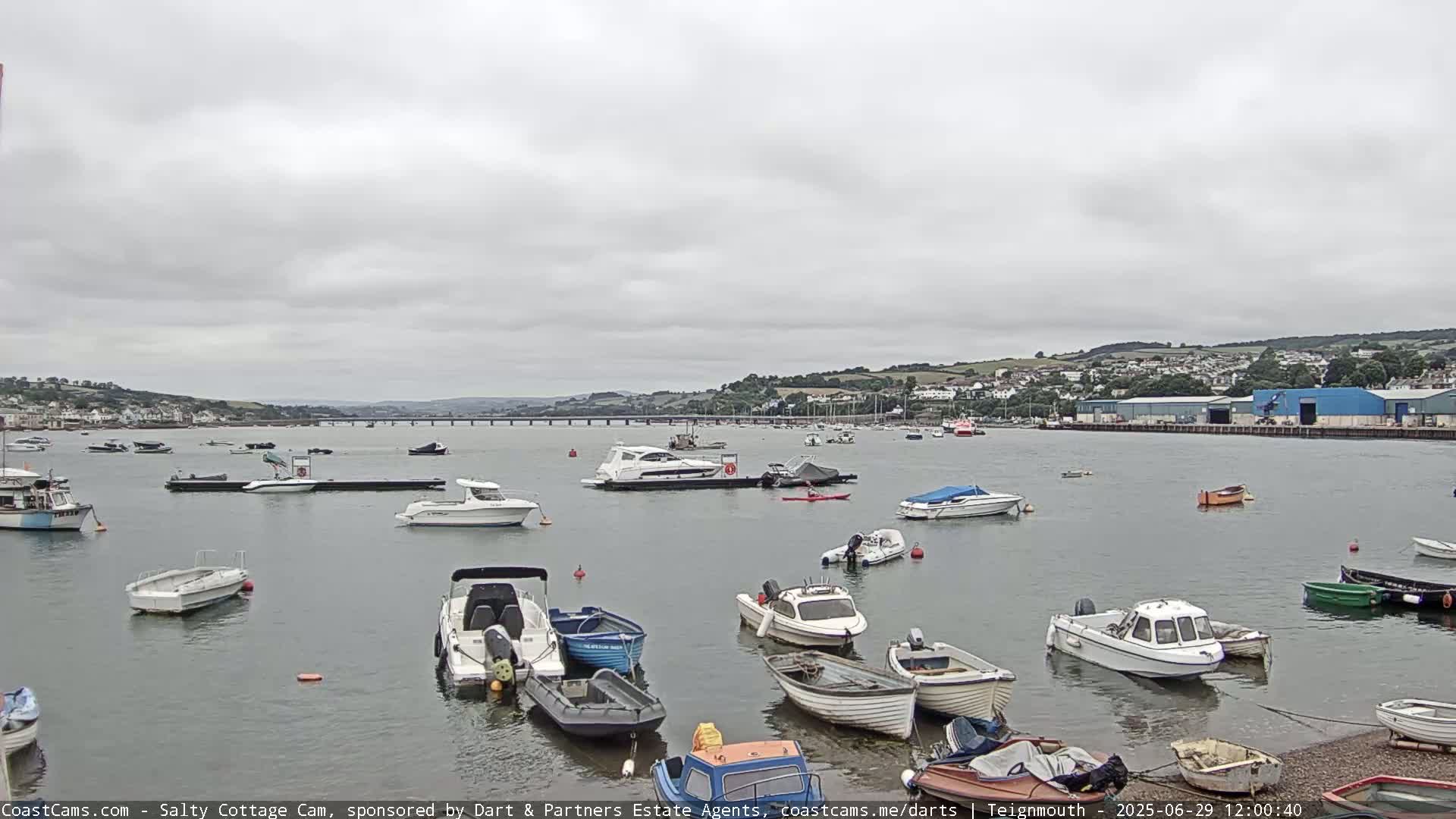 Teignmouth Marine, Teign River & Shalton Village Live Cam - Teignbridge, Devon, South West, England, United Kingdom