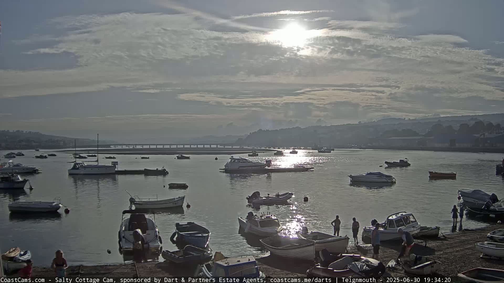 Teignmouth Marine, Teign River & Shalton Village Live Cam - Teignbridge, Devon, South West, England, United Kingdom