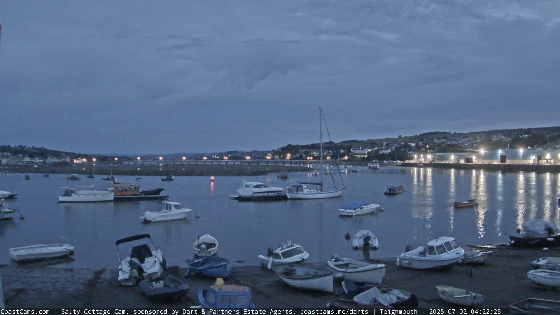 Teignmouth Marine, Teign River & Shalton Village Live Cam - Teignbridge, Devon, South West, England, United Kingdom