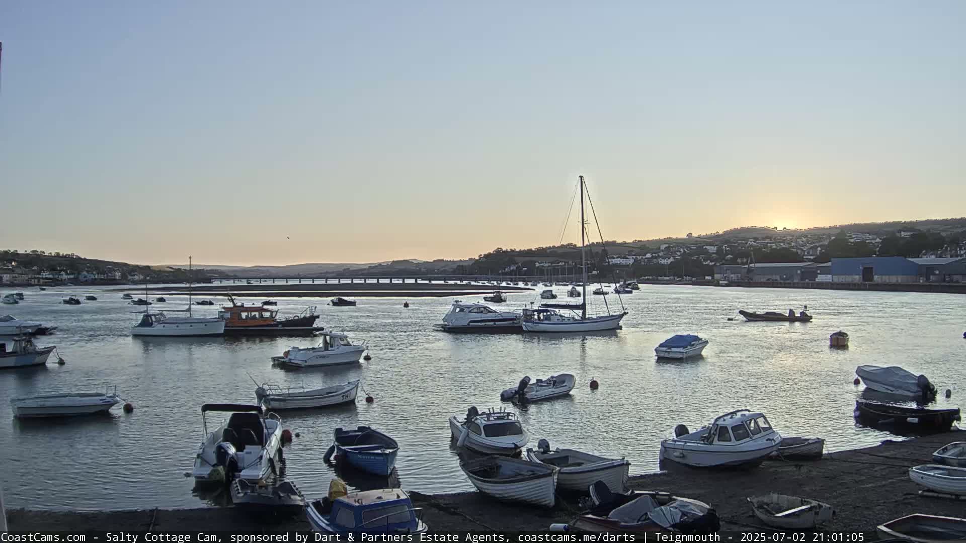 Teignmouth Marine, Teign River & Shalton Village Live Cam - Teignbridge, Devon, South West, England, United Kingdom