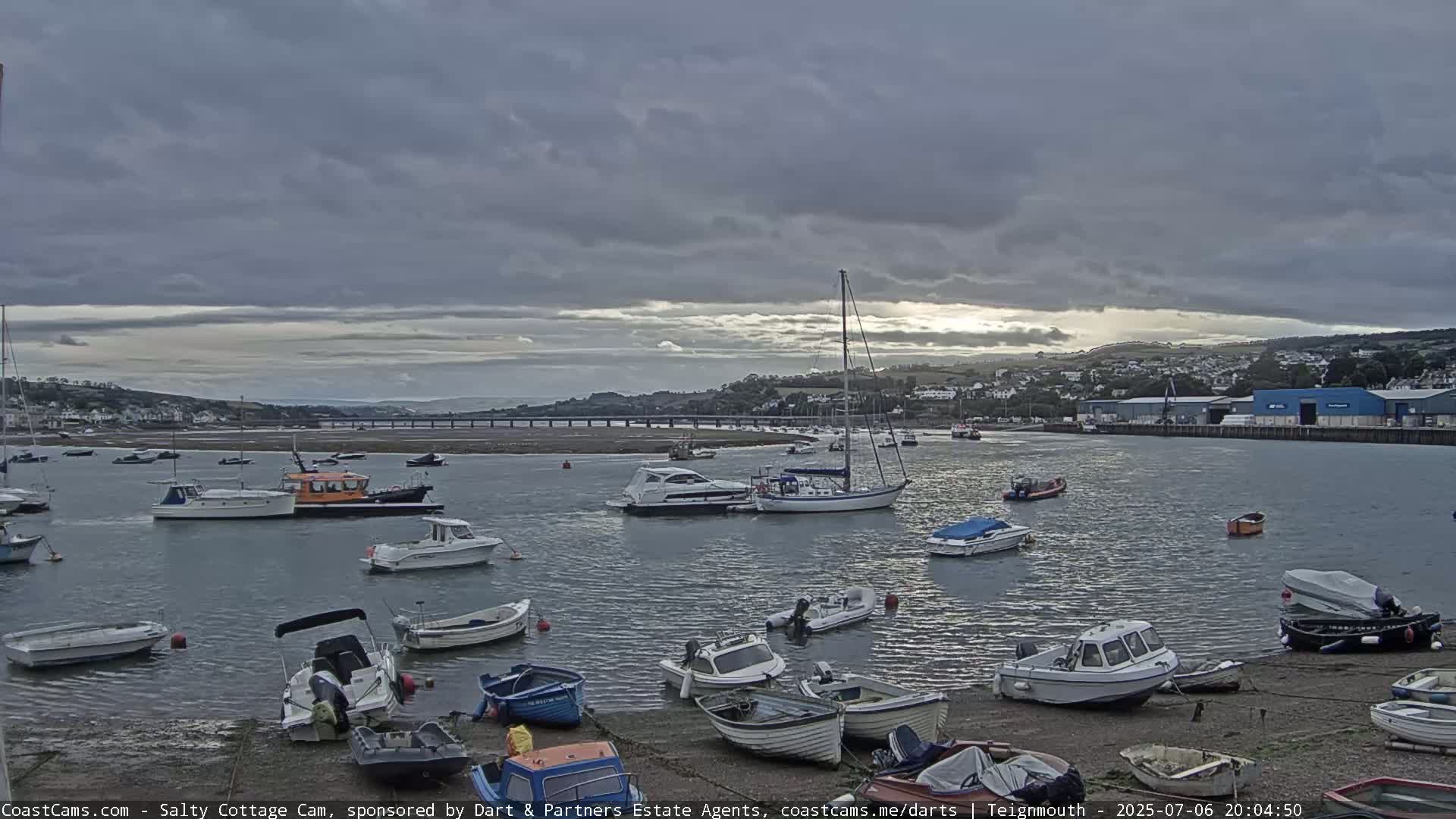 Teignmouth Marine, Teign River & Shalton Village Live Cam - Teignbridge, Devon, South West, England, United Kingdom