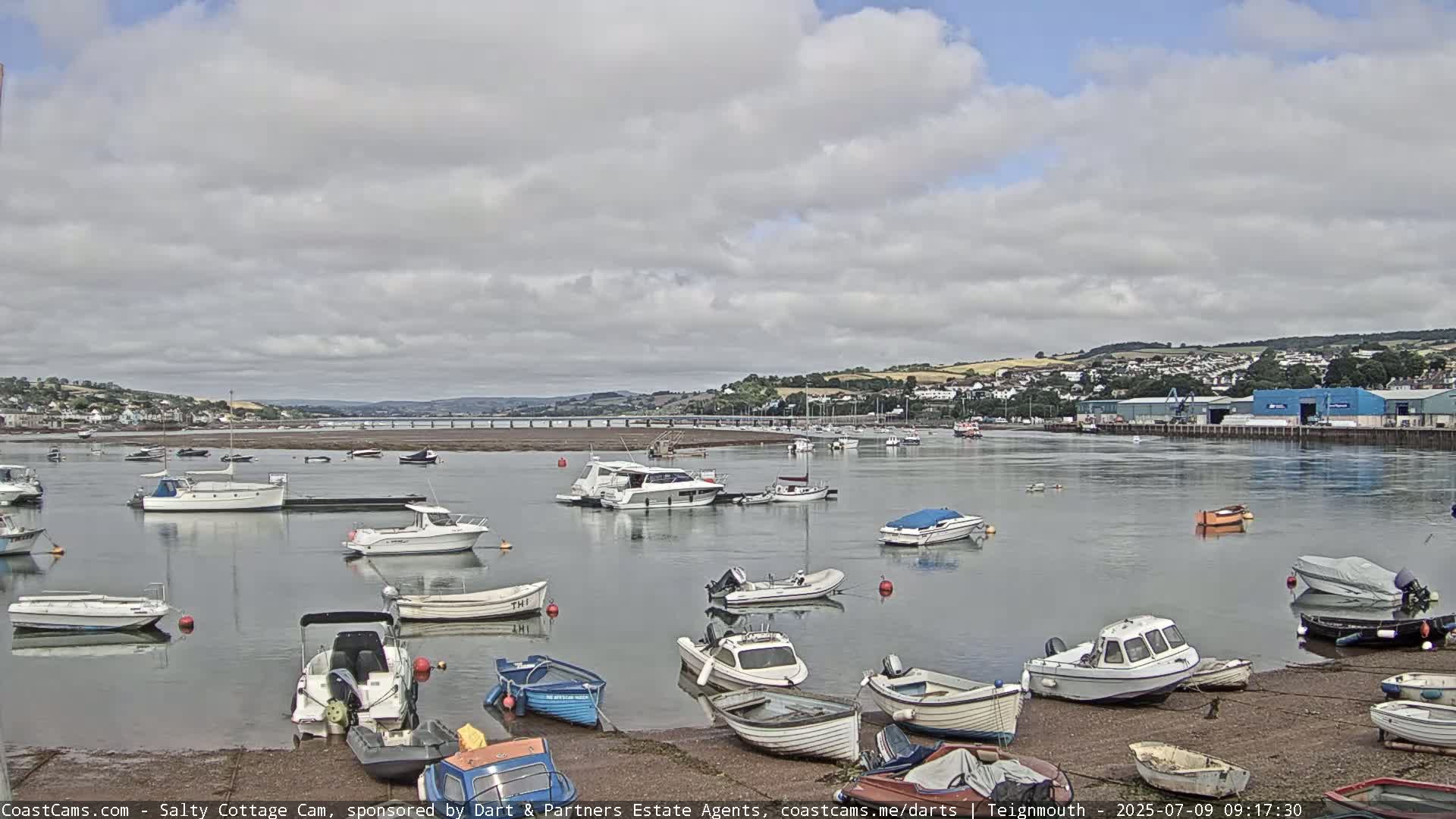 Teignmouth Marine, Teign River & Shalton Village Live Cam - Teignbridge, Devon, South West, England, United Kingdom