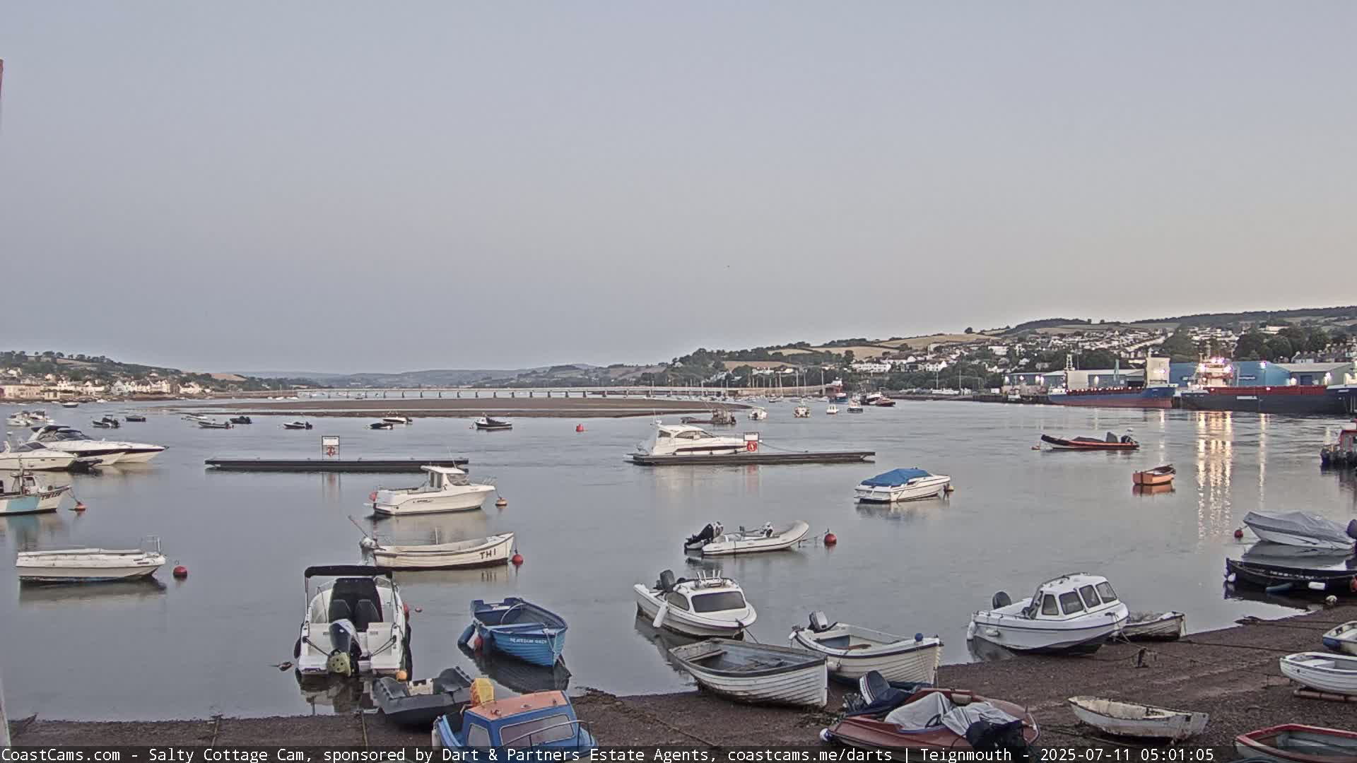 Teignmouth Marine, Teign River & Shalton Village Live Cam - Teignbridge, Devon, South West, England, United Kingdom