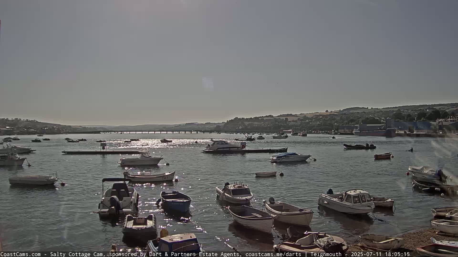 Teignmouth Marine, Teign River & Shalton Village Live Cam - Teignbridge, Devon, South West, England, United Kingdom