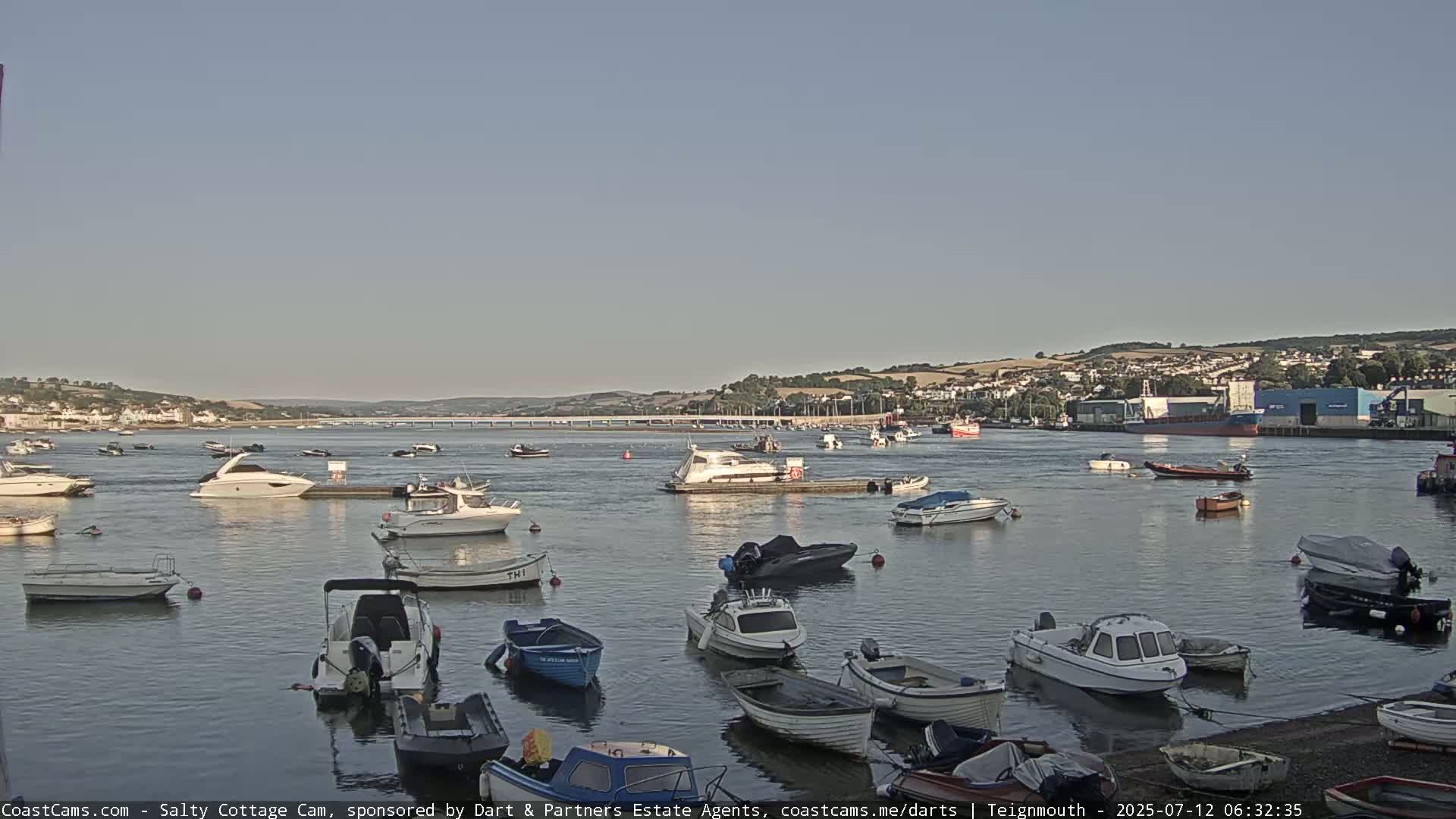 Teignmouth Marine, Teign River & Shalton Village Live Cam - Teignbridge, Devon, South West, England, United Kingdom