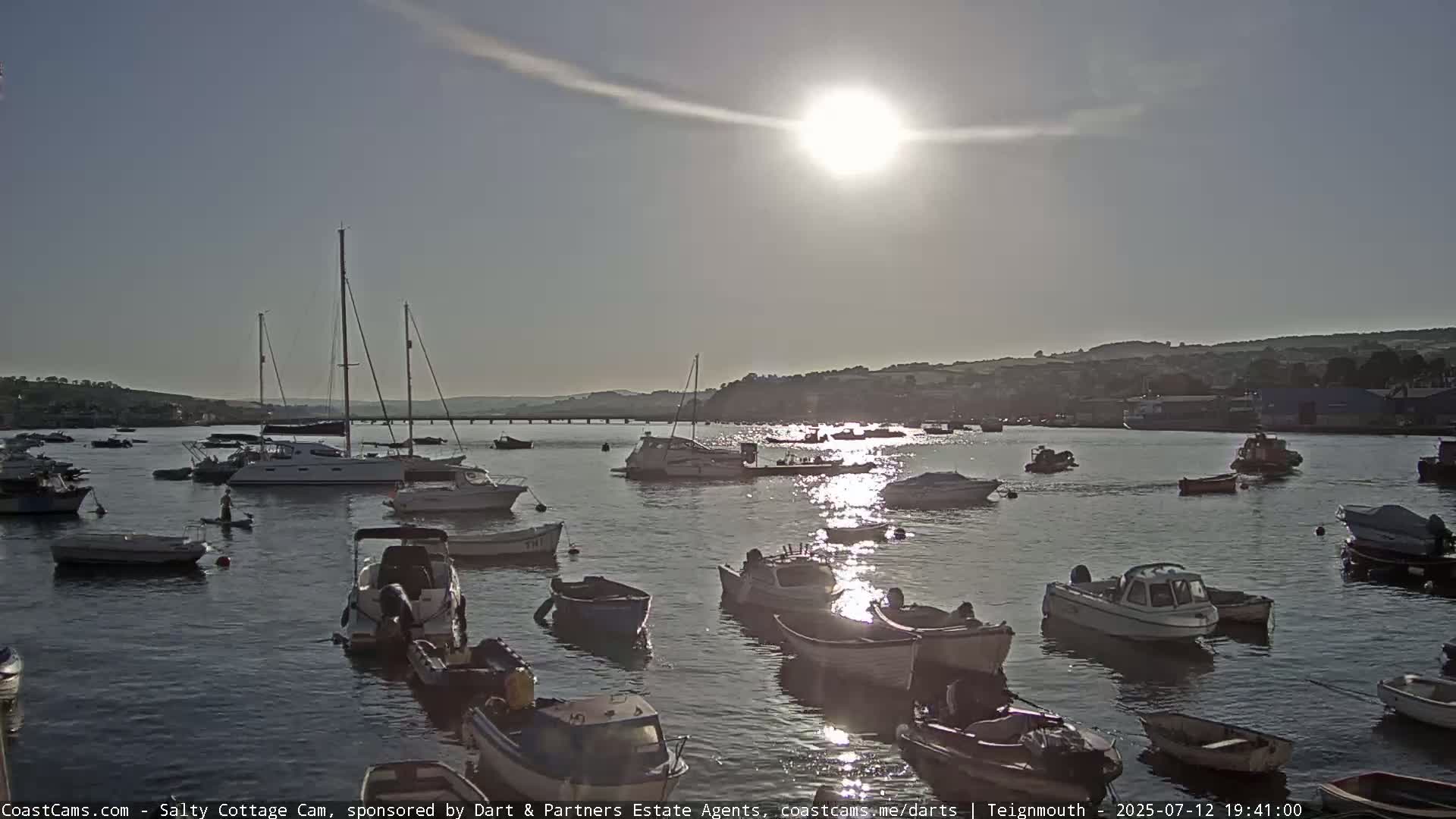 Teignmouth Marine, Teign River & Shalton Village Live Cam - Teignbridge, Devon, South West, England, United Kingdom