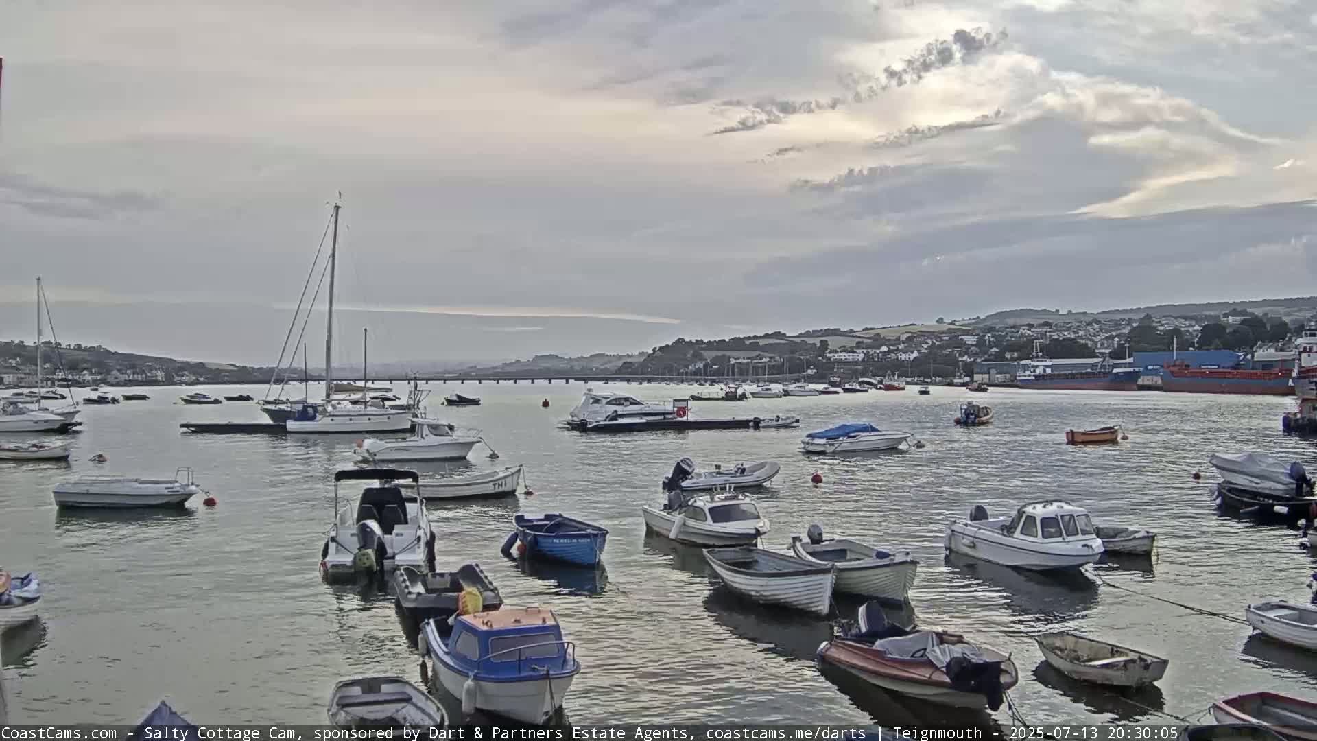 Teignmouth Marine, Teign River & Shalton Village Live Cam - Teignbridge, Devon, South West, England, United Kingdom