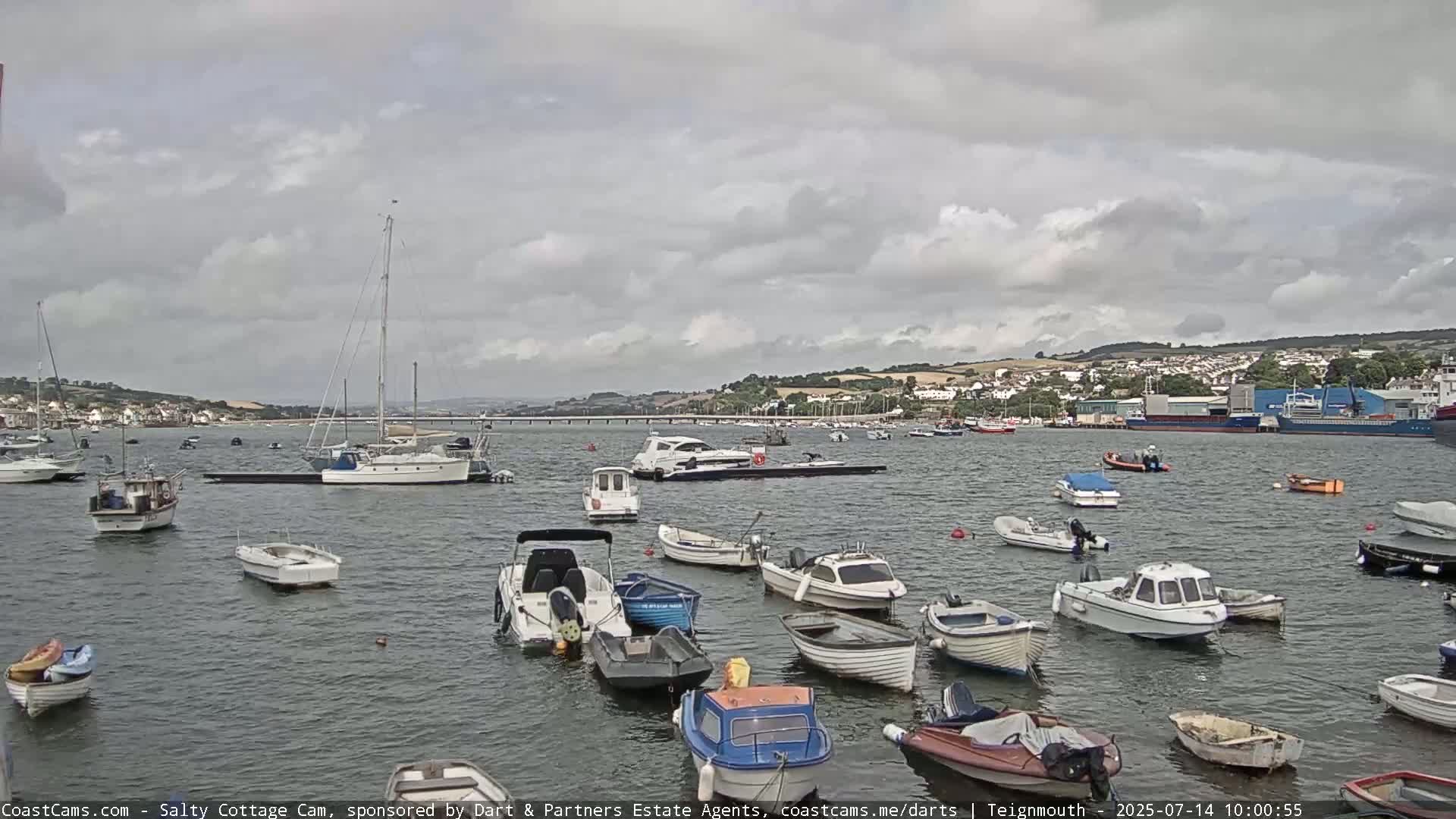 Teignmouth Marine, Teign River & Shalton Village Live Cam - Teignbridge, Devon, South West, England, United Kingdom