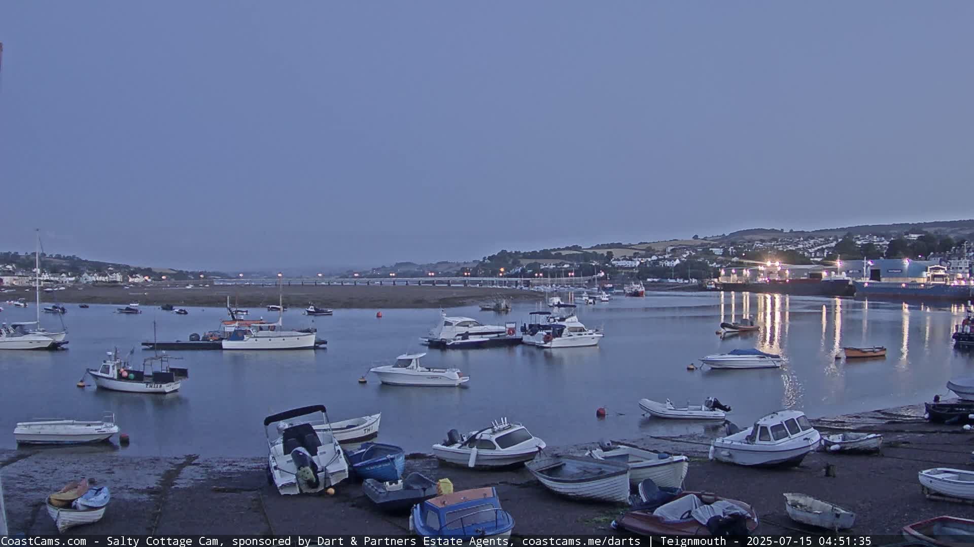 Teignmouth Marine, Teign River & Shalton Village Live Cam - Teignbridge, Devon, South West, England, United Kingdom