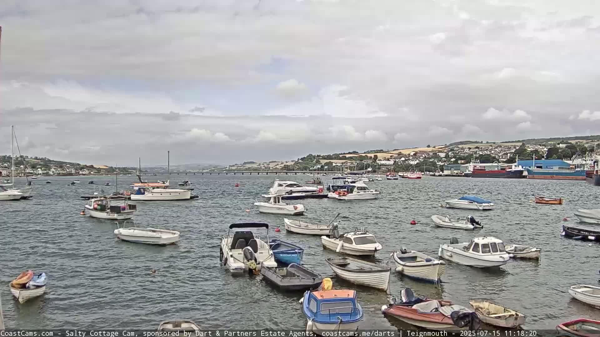 Teignmouth Marine, Teign River & Shalton Village Live Cam - Teignbridge, Devon, South West, England, United Kingdom