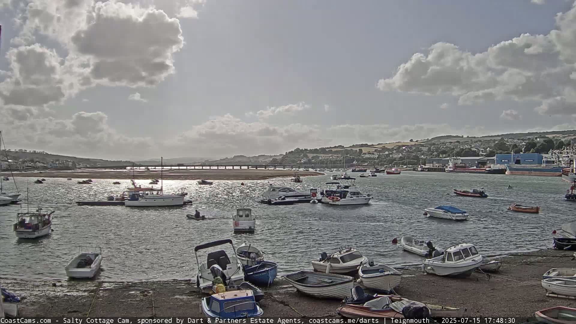 Teignmouth Marine, Teign River & Shalton Village Live Cam - Teignbridge, Devon, South West, England, United Kingdom