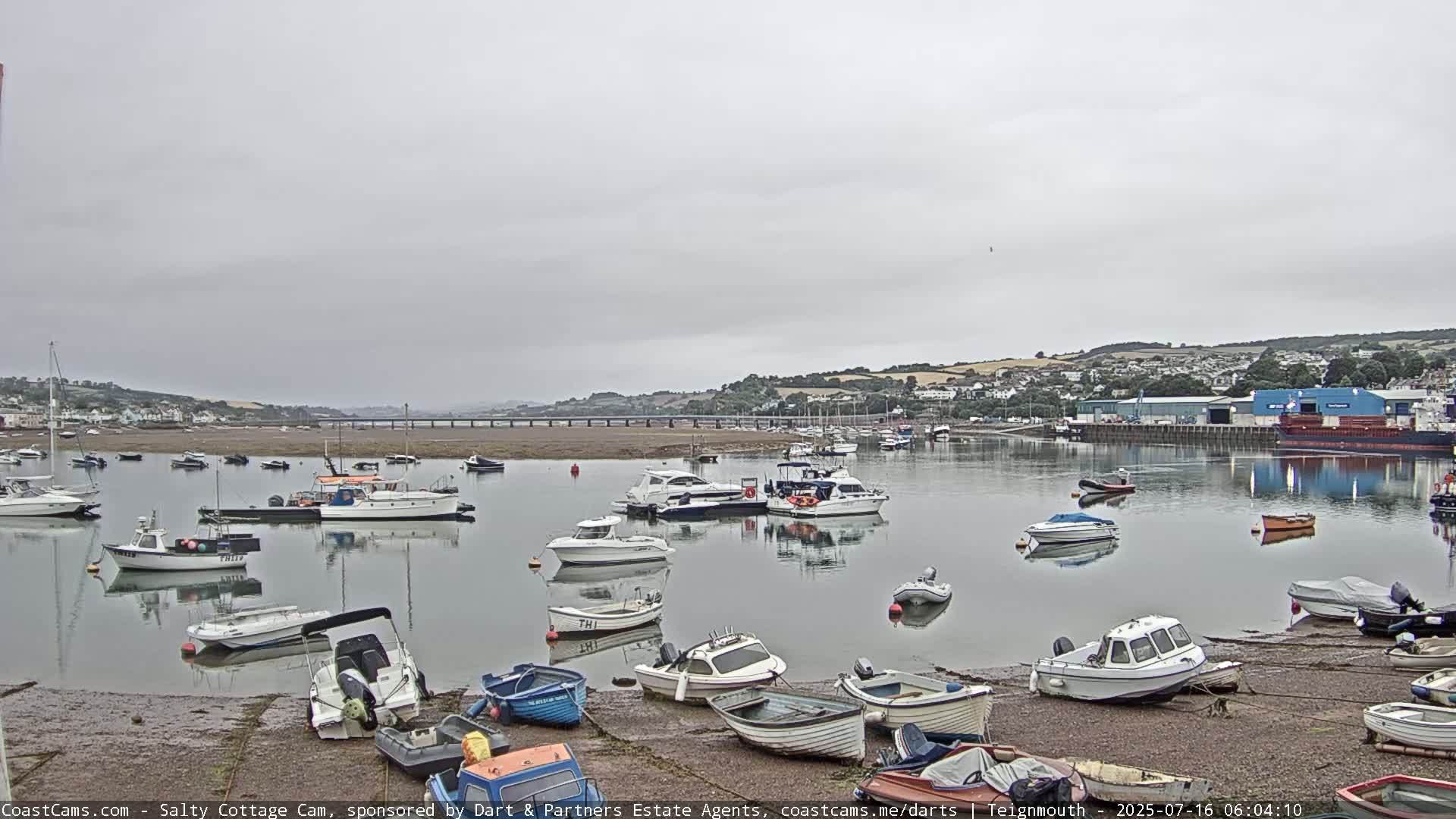 Teignmouth Marine, Teign River & Shalton Village Live Cam - Teignbridge, Devon, South West, England, United Kingdom