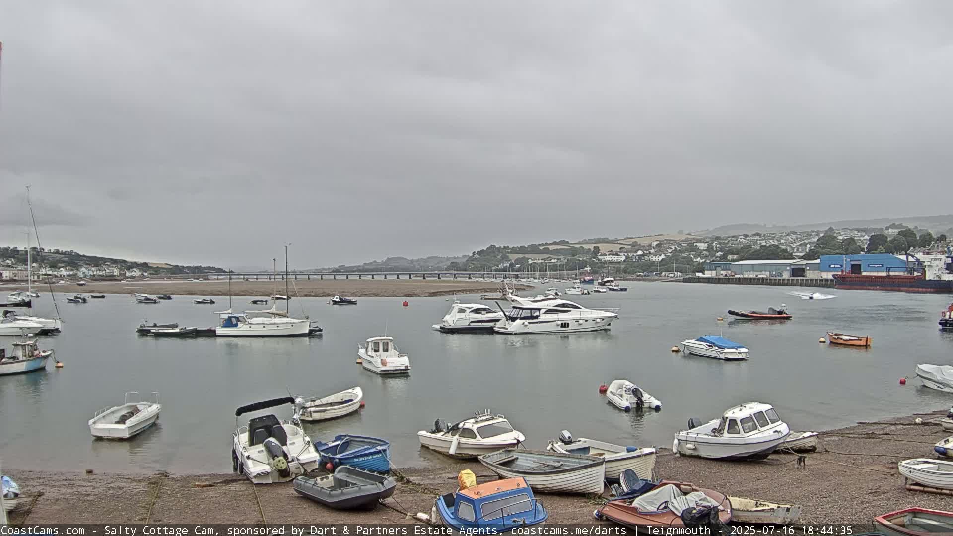 Teignmouth Marine, Teign River & Shalton Village Live Cam - Teignbridge, Devon, South West, England, United Kingdom