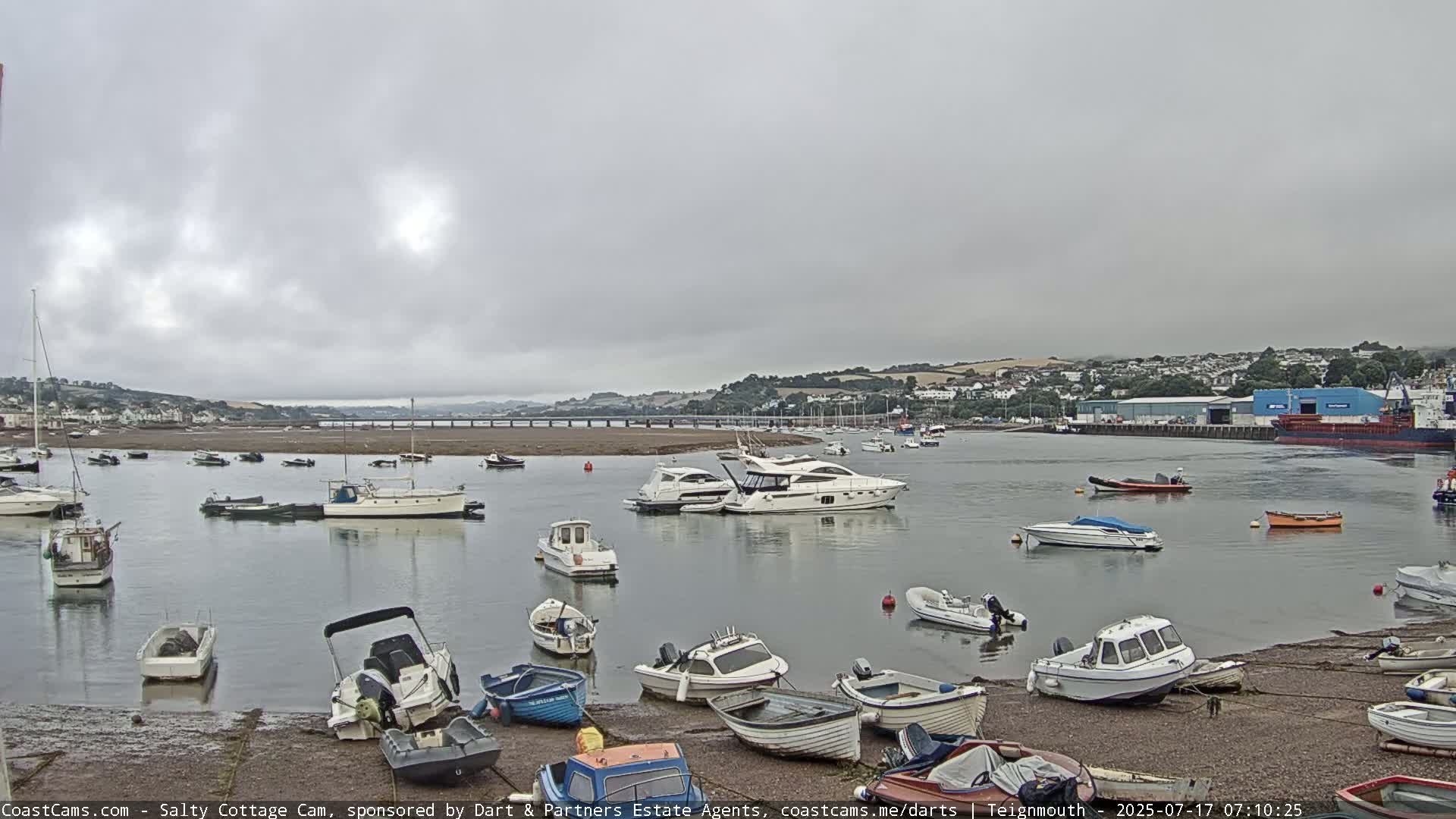 Teignmouth Marine, Teign River & Shalton Village Live Cam - Teignbridge, Devon, South West, England, United Kingdom
