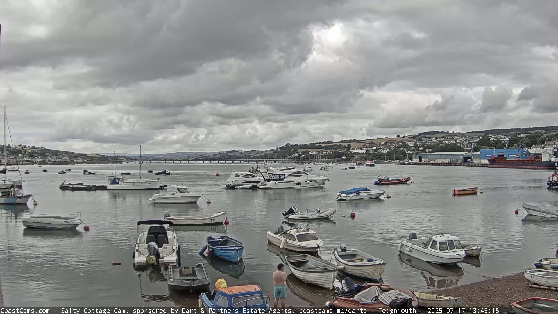Teignmouth Marine, Teign River & Shalton Village Live Cam - Teignbridge, Devon, South West, England, United Kingdom