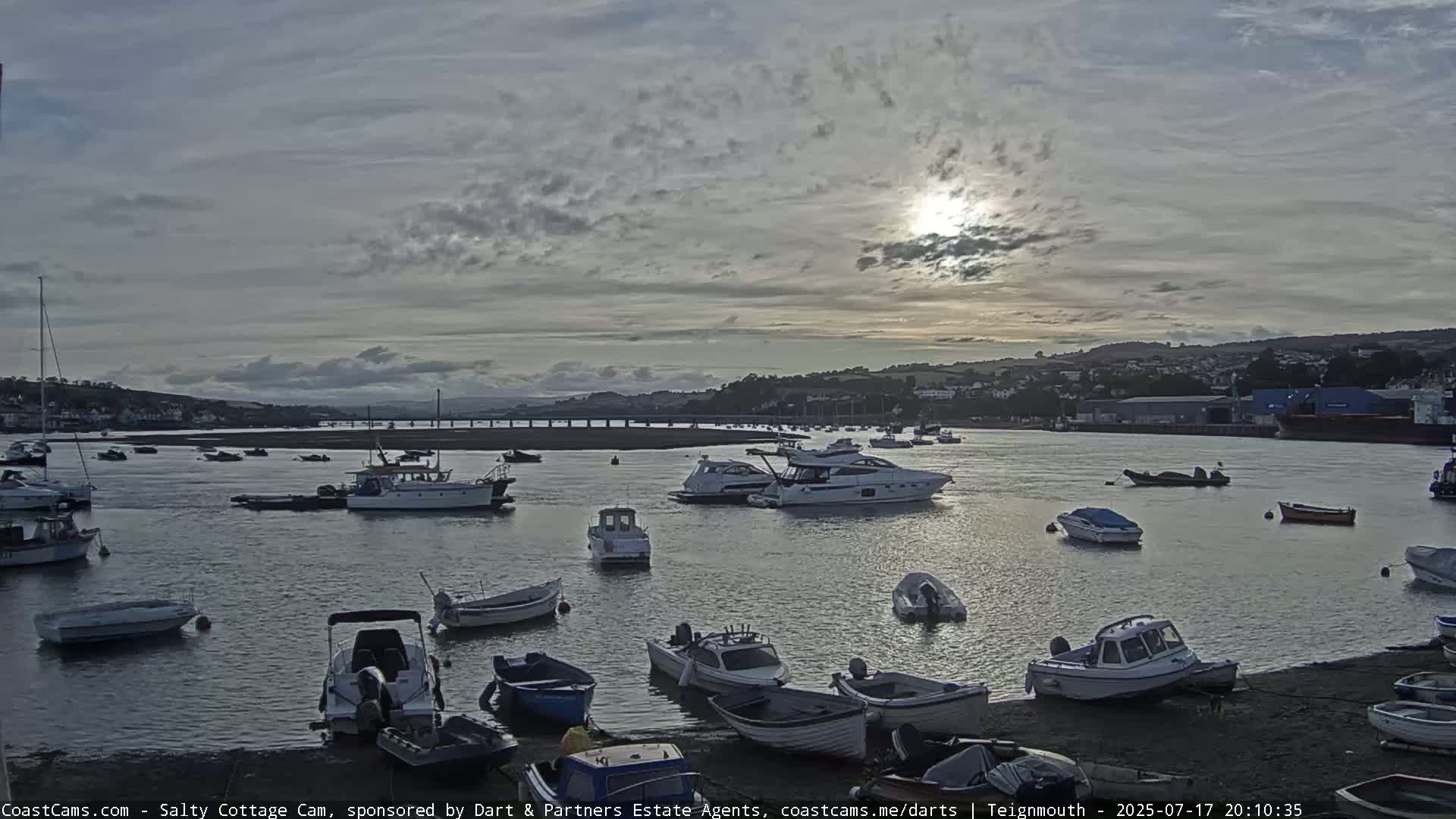Teignmouth Marine, Teign River & Shalton Village Live Cam - Teignbridge, Devon, South West, England, United Kingdom