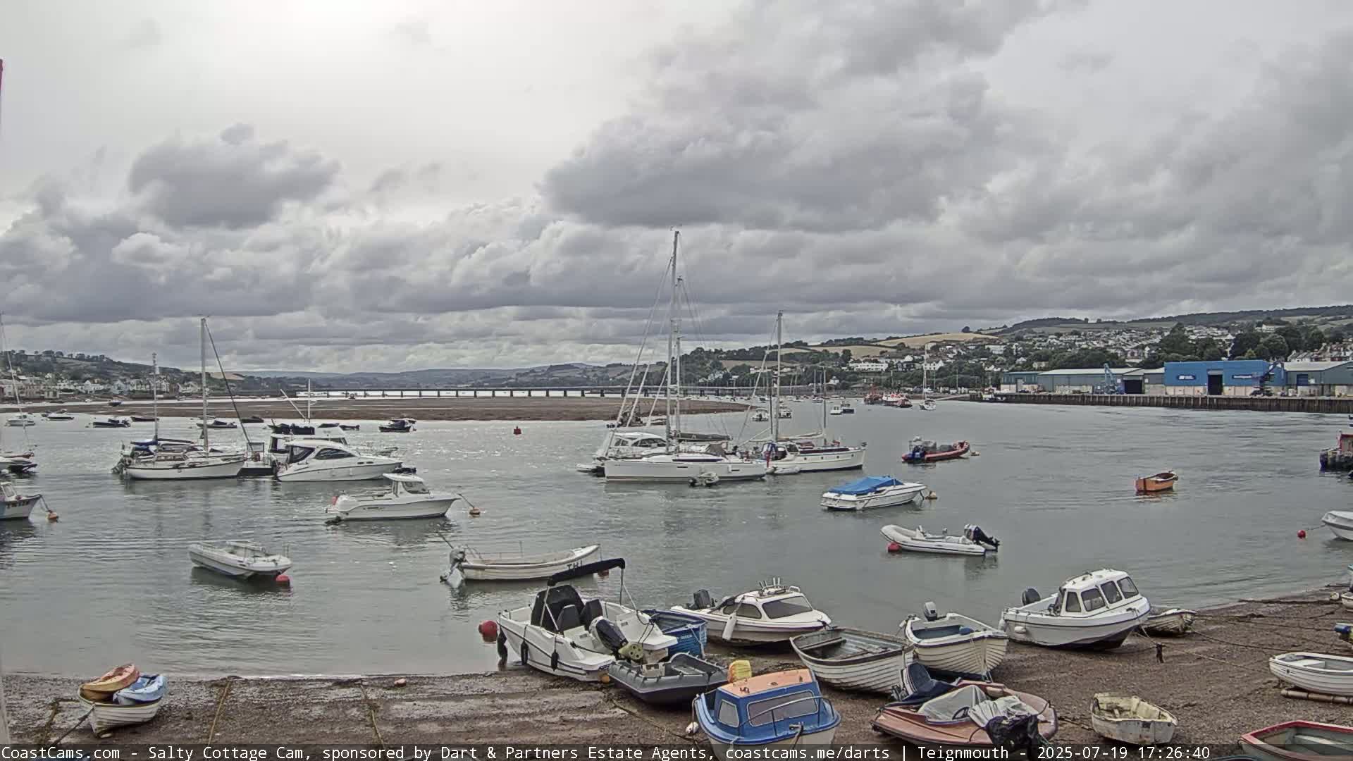 Teignmouth Marine, Teign River & Shalton Village Live Cam - Teignbridge, Devon, South West, England, United Kingdom