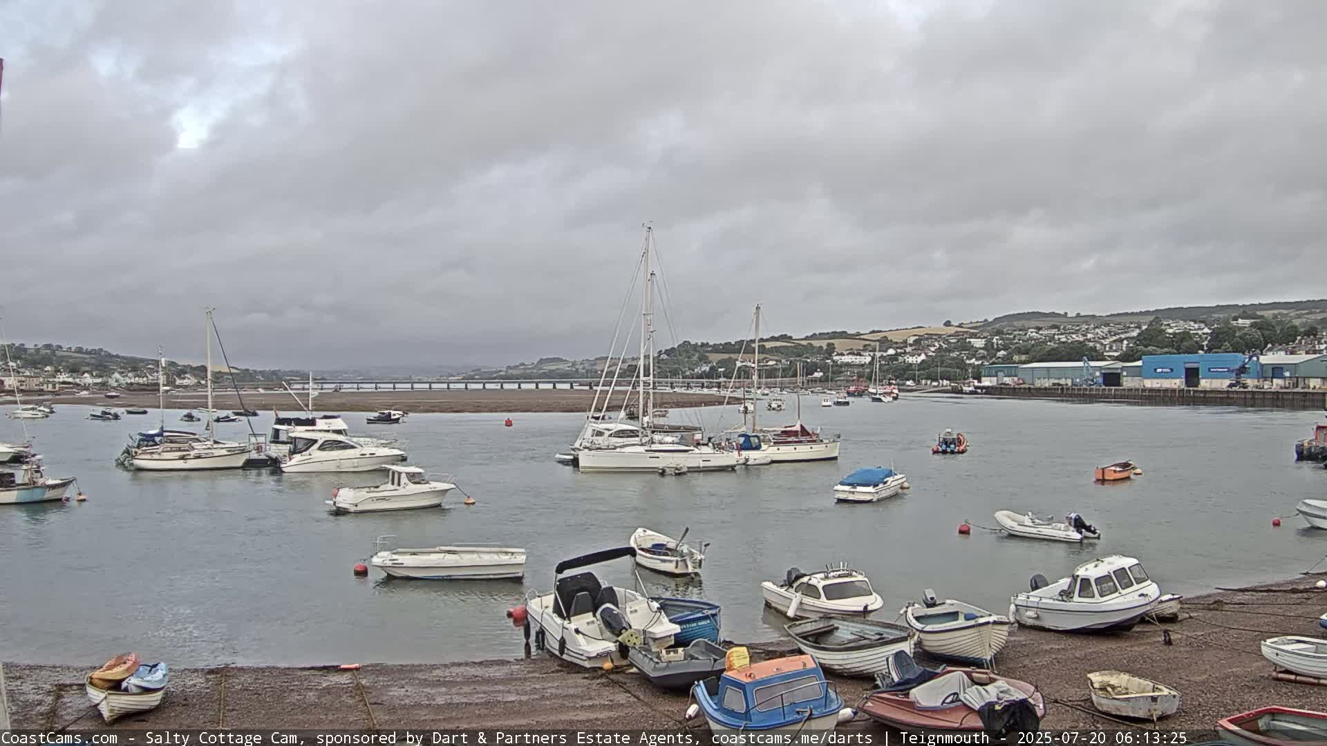 Teignmouth Marine, Teign River & Shalton Village Live Cam - Teignbridge, Devon, South West, England, United Kingdom