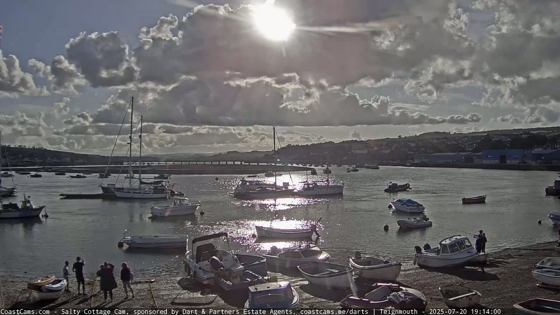 Teignmouth Marine, Teign River & Shalton Village Live Cam - Teignbridge, Devon, South West, England, United Kingdom