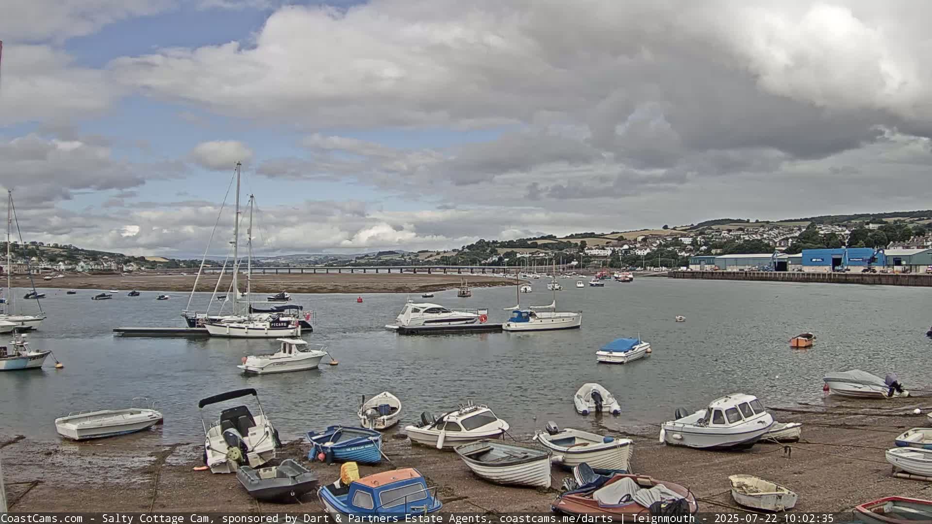 Teignmouth Marine, Teign River & Shalton Village Live Cam - Teignbridge, Devon, South West, England, United Kingdom