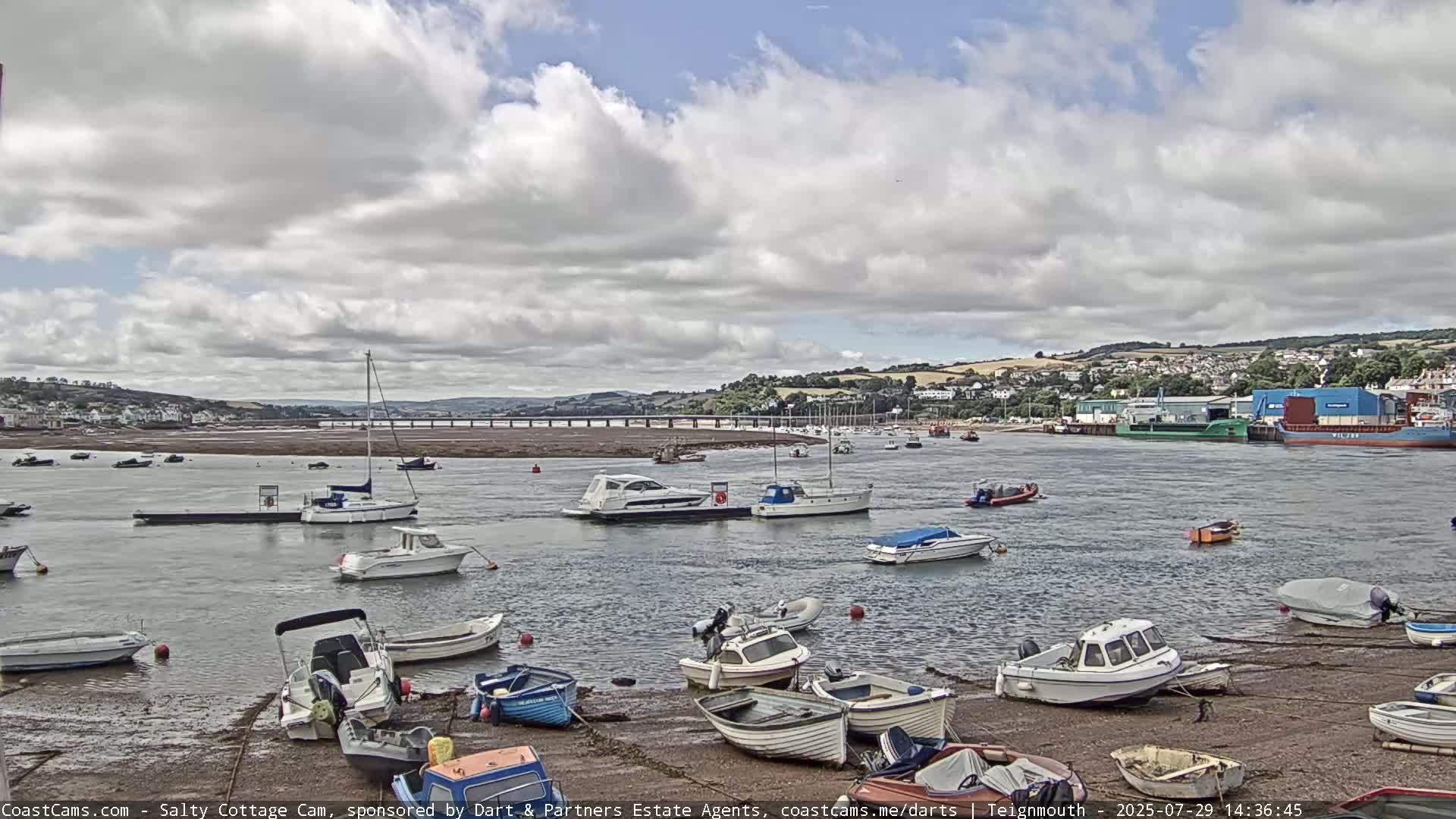 Teignmouth Marine, Teign River & Shalton Village Live Cam - Teignbridge, Devon, South West, England, United Kingdom