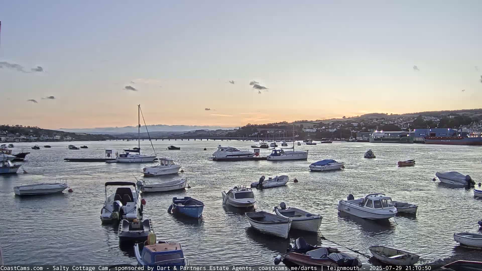 Teignmouth Marine, Teign River & Shalton Village Live Cam - Teignbridge, Devon, South West, England, United Kingdom