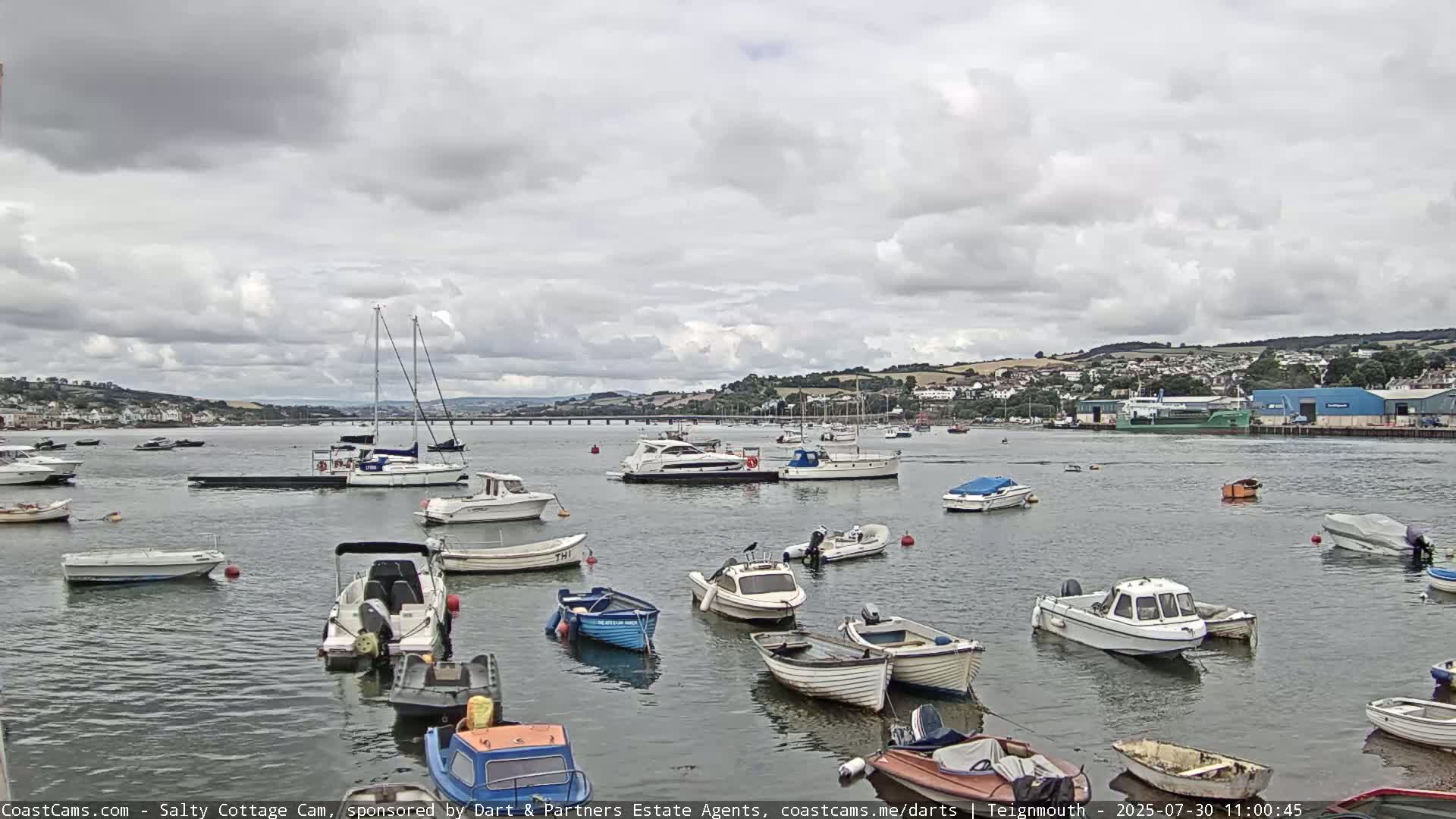 Teignmouth Marine, Teign River & Shalton Village Live Cam - Teignbridge, Devon, South West, England, United Kingdom