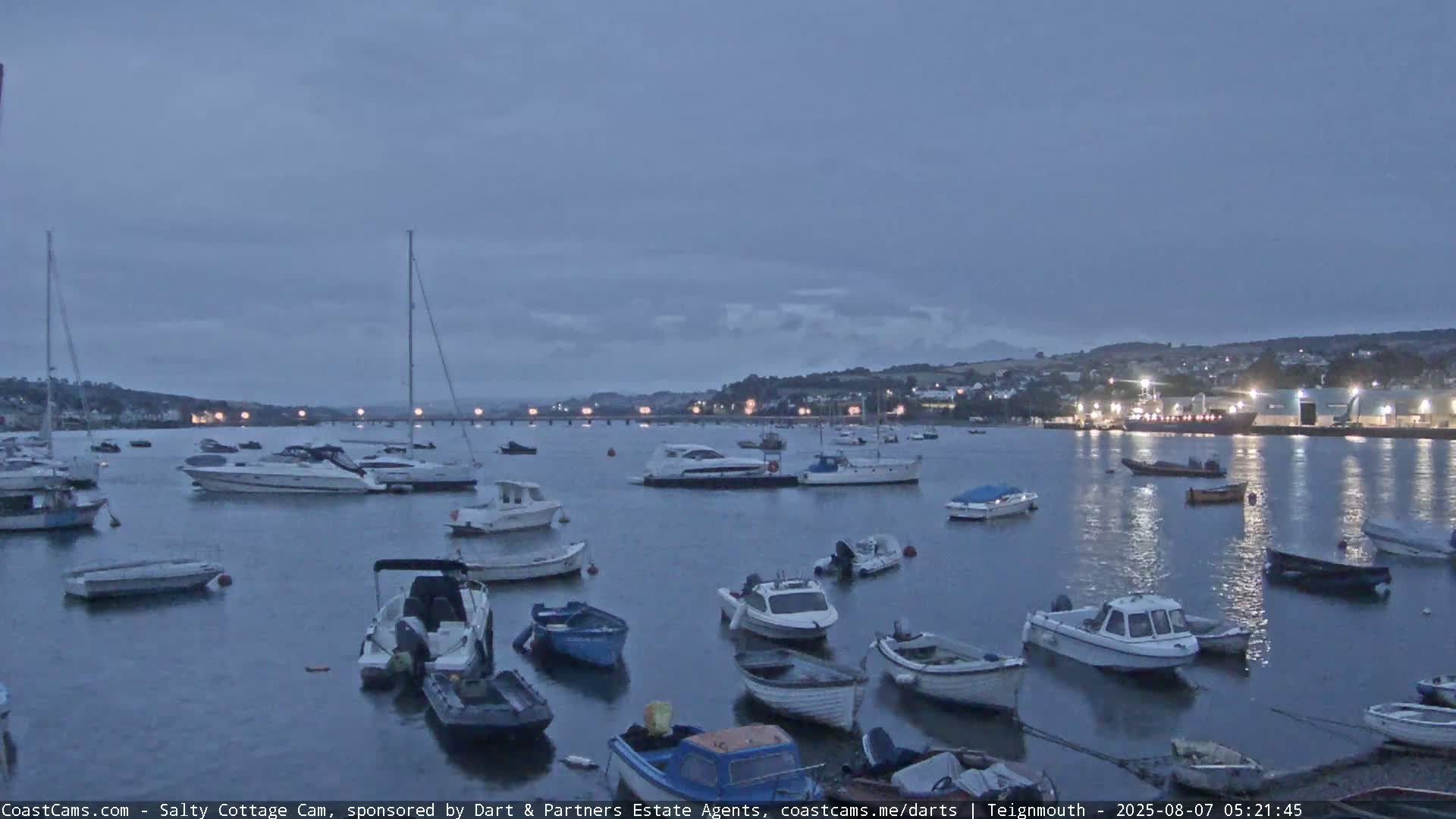 Teignmouth Marine, Teign River & Shalton Village Live Cam - Teignbridge, Devon, South West, England, United Kingdom