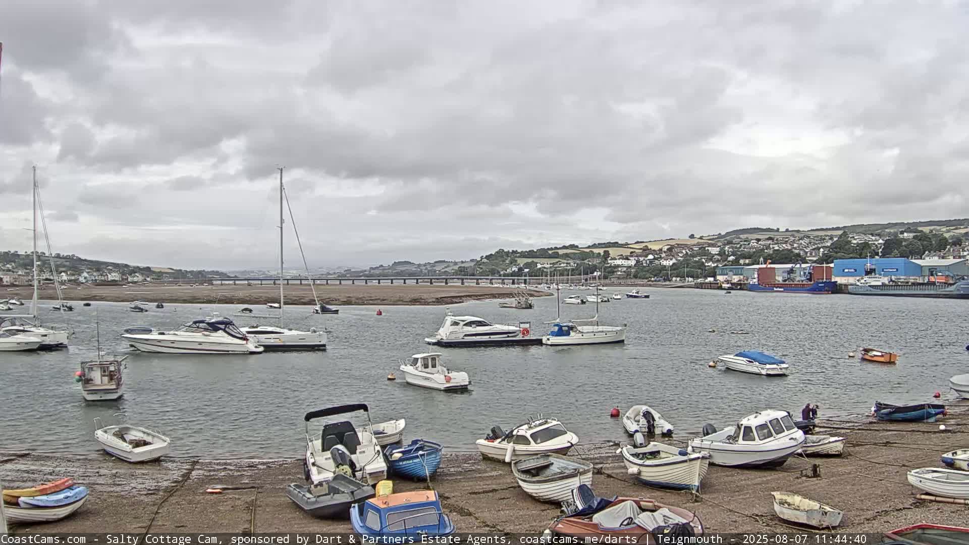 Teignmouth Marine, Teign River & Shalton Village Live Cam - Teignbridge, Devon, South West, England, United Kingdom