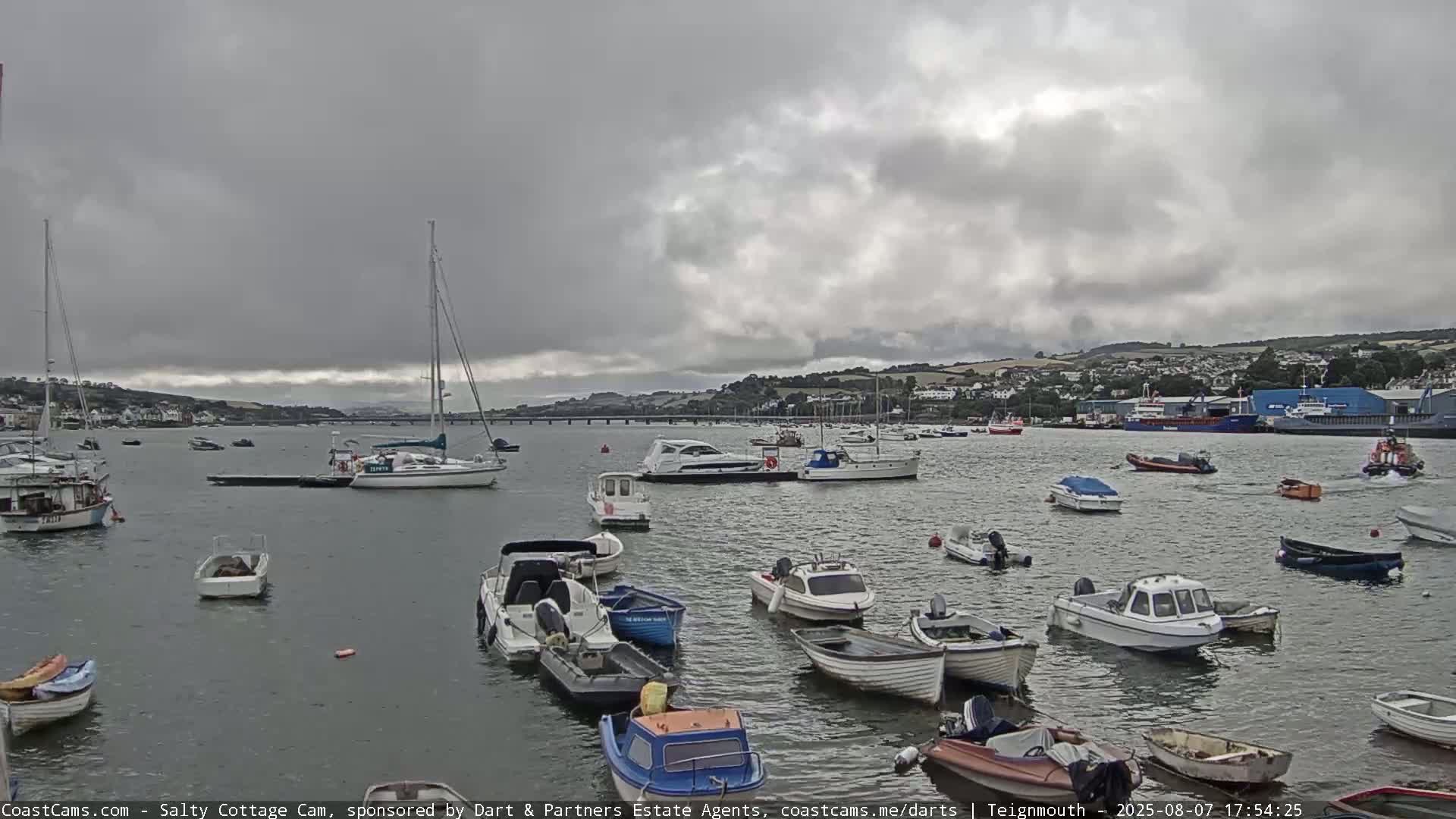 Teignmouth Marine, Teign River & Shalton Village Live Cam - Teignbridge, Devon, South West, England, United Kingdom