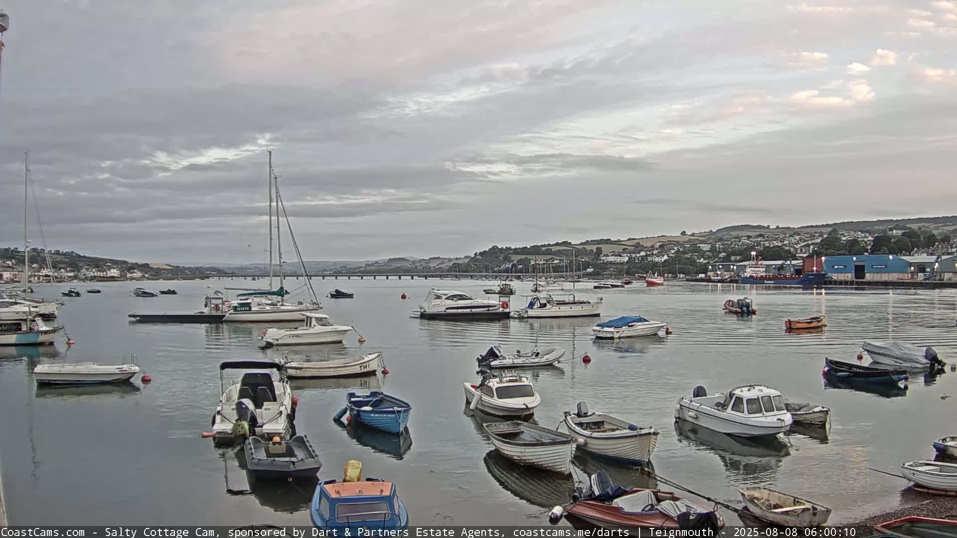 Teignmouth Marine, Teign River & Shalton Village Live Cam - Teignbridge, Devon, South West, England, United Kingdom