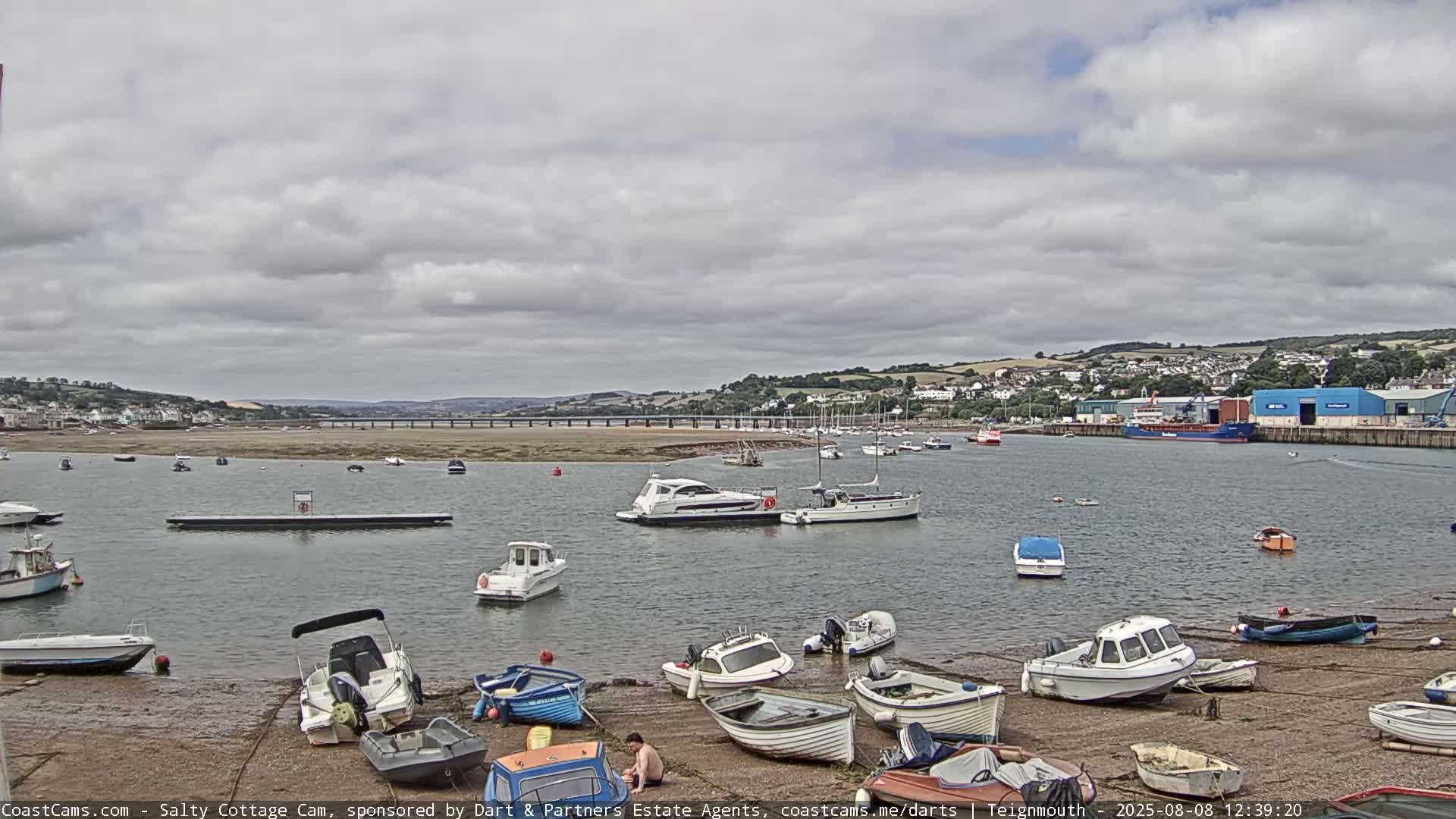 Teignmouth Marine, Teign River & Shalton Village Live Cam - Teignbridge, Devon, South West, England, United Kingdom