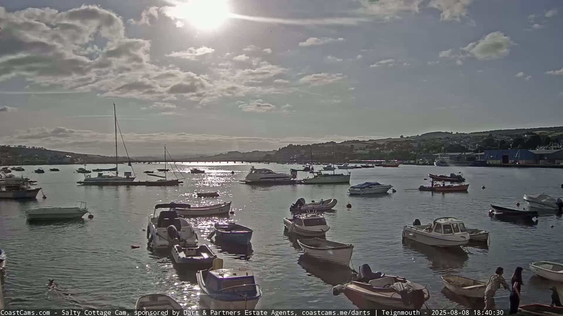 Teignmouth Marine, Teign River & Shalton Village Live Cam - Teignbridge, Devon, South West, England, United Kingdom