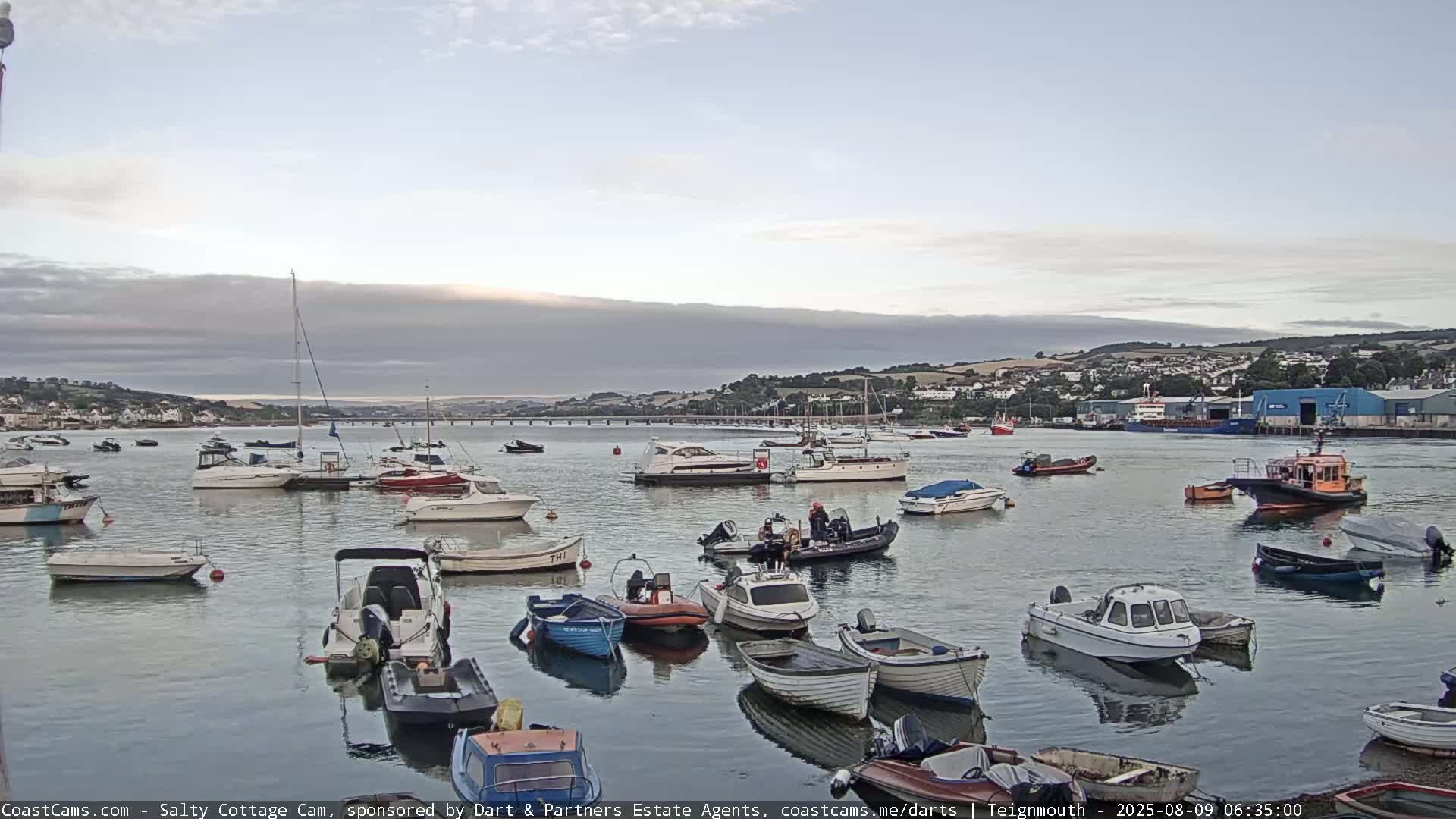 Teignmouth Marine, Teign River & Shalton Village Live Cam - Teignbridge, Devon, South West, England, United Kingdom