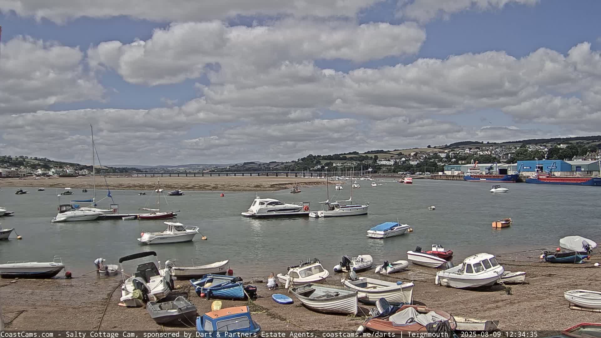 Teignmouth Marine, Teign River & Shalton Village Live Cam - Teignbridge, Devon, South West, England, United Kingdom