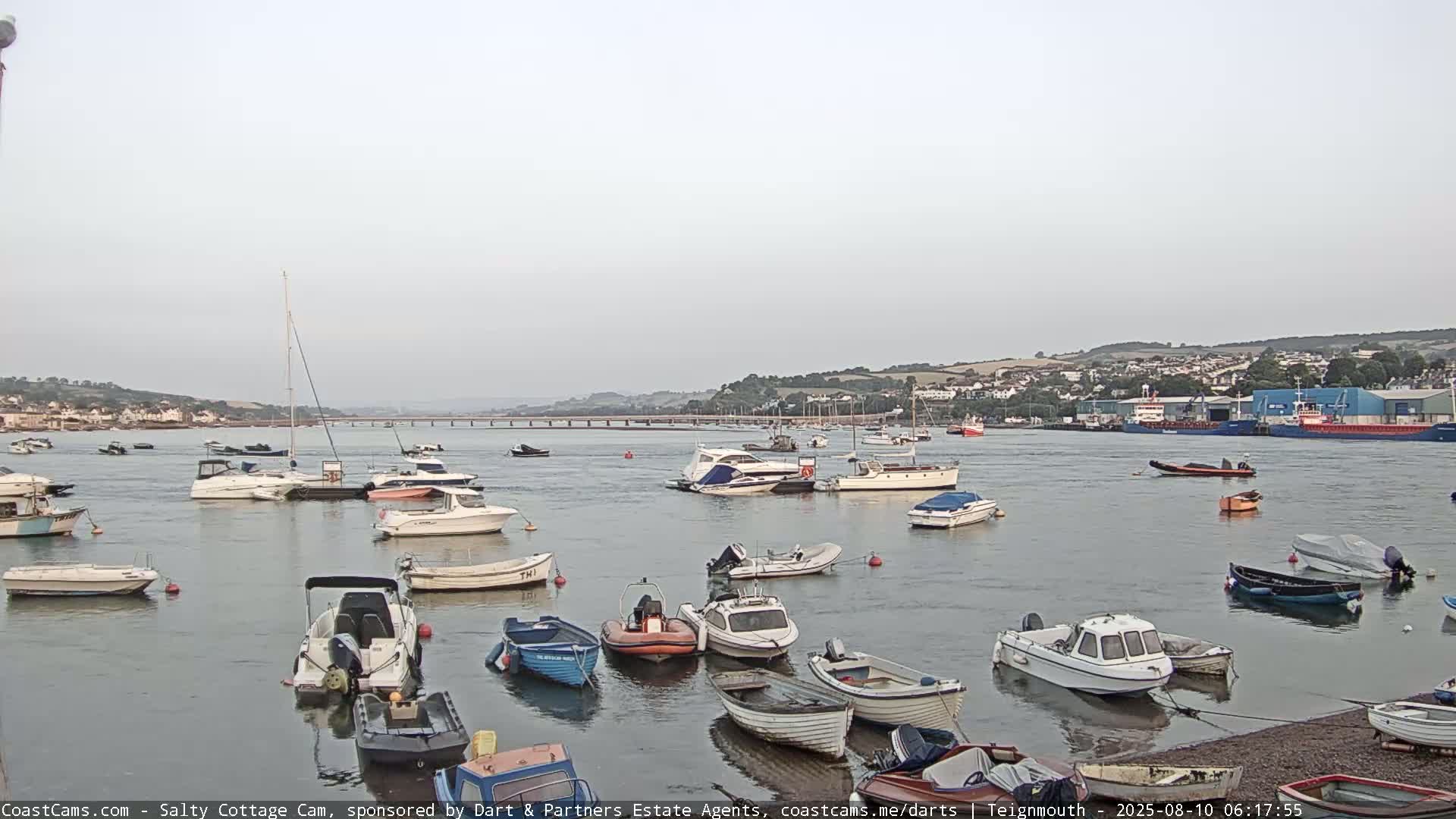 Teignmouth Marine, Teign River & Shalton Village Live Cam - Teignbridge, Devon, South West, England, United Kingdom