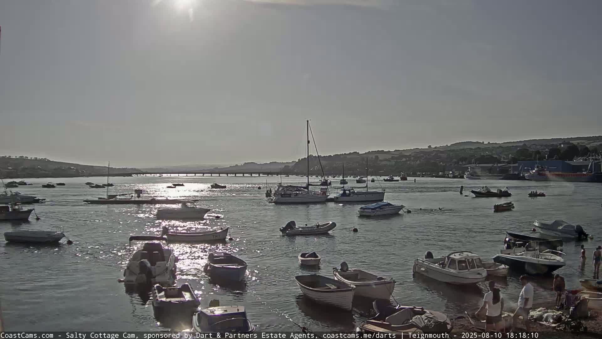Teignmouth Marine, Teign River & Shalton Village Live Cam - Teignbridge, Devon, South West, England, United Kingdom