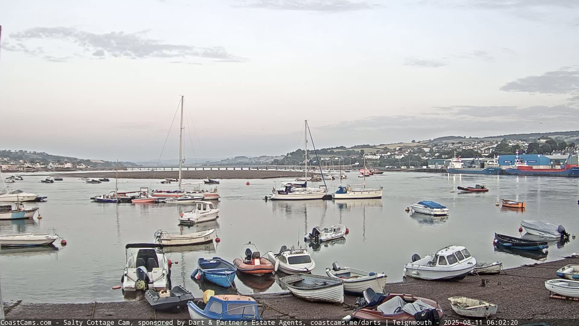 Teignmouth Marine, Teign River & Shalton Village Live Cam - Teignbridge, Devon, South West, England, United Kingdom