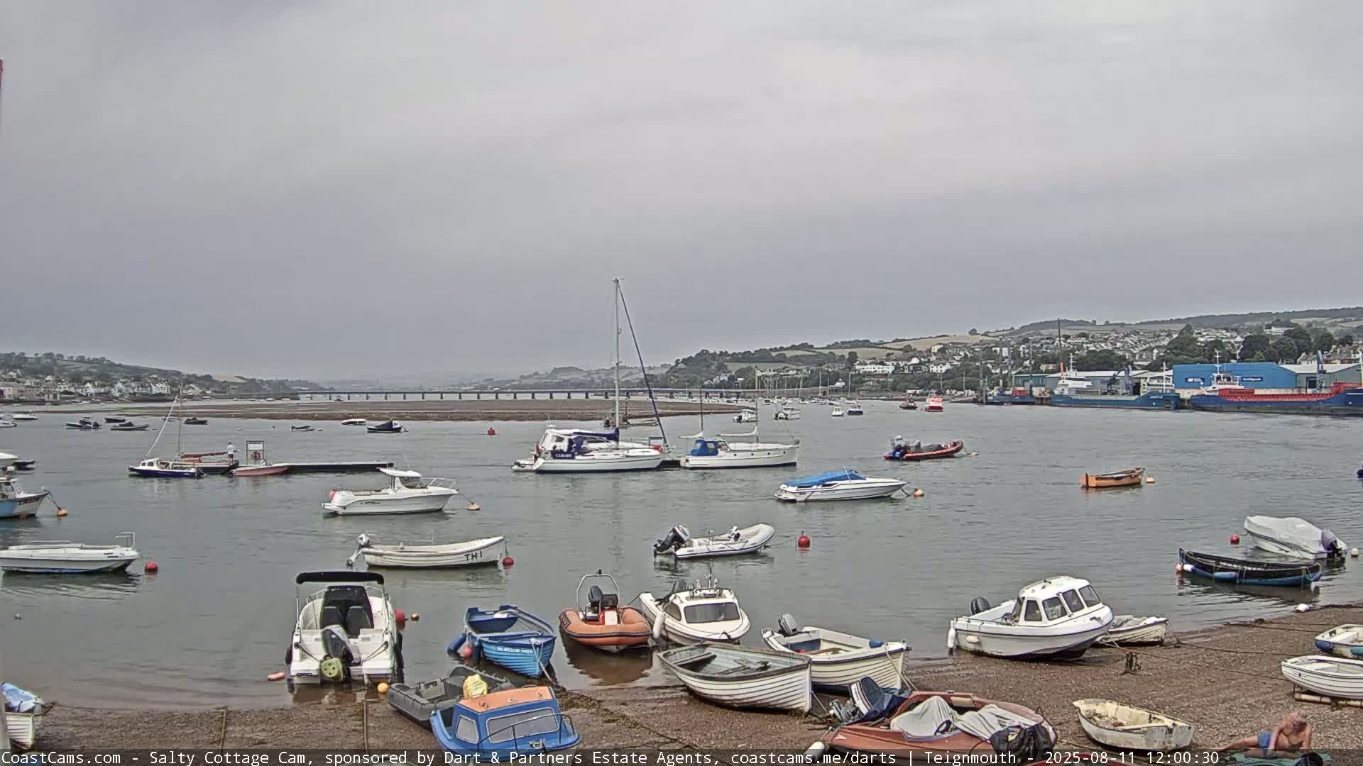 Teignmouth Marine, Teign River & Shalton Village Live Cam - Teignbridge, Devon, South West, England, United Kingdom