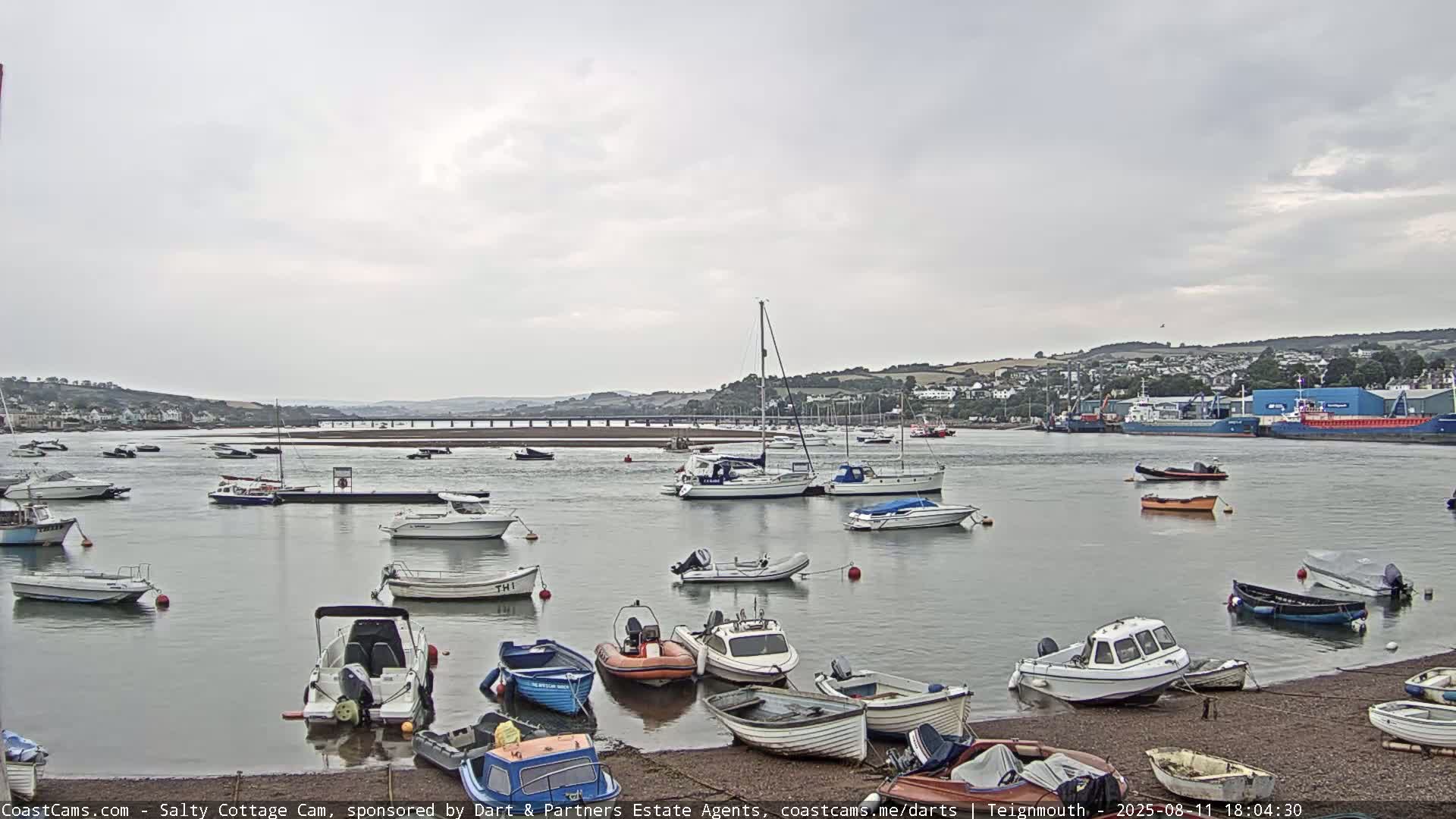 Teignmouth Marine, Teign River & Shalton Village Live Cam - Teignbridge, Devon, South West, England, United Kingdom