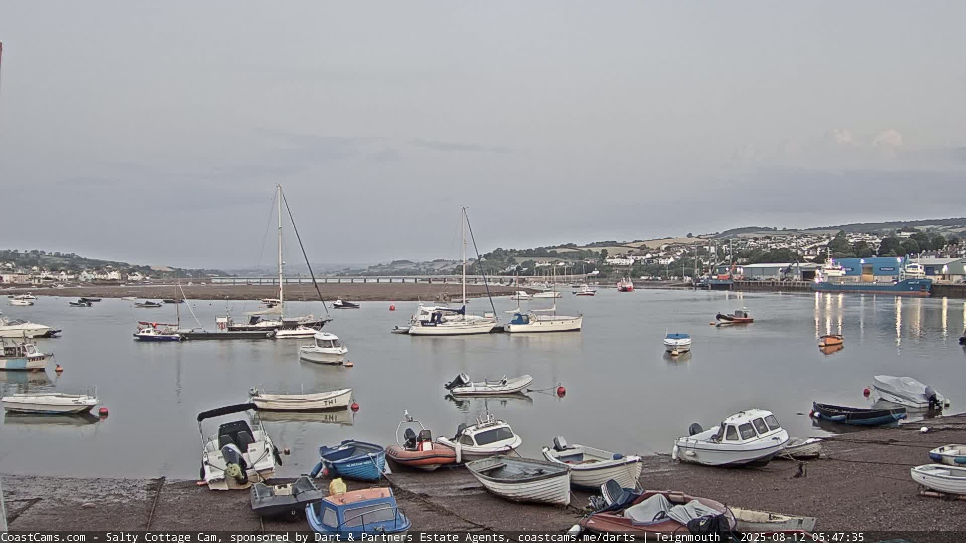 Teignmouth Marine, Teign River & Shalton Village Live Cam - Teignbridge, Devon, South West, England, United Kingdom