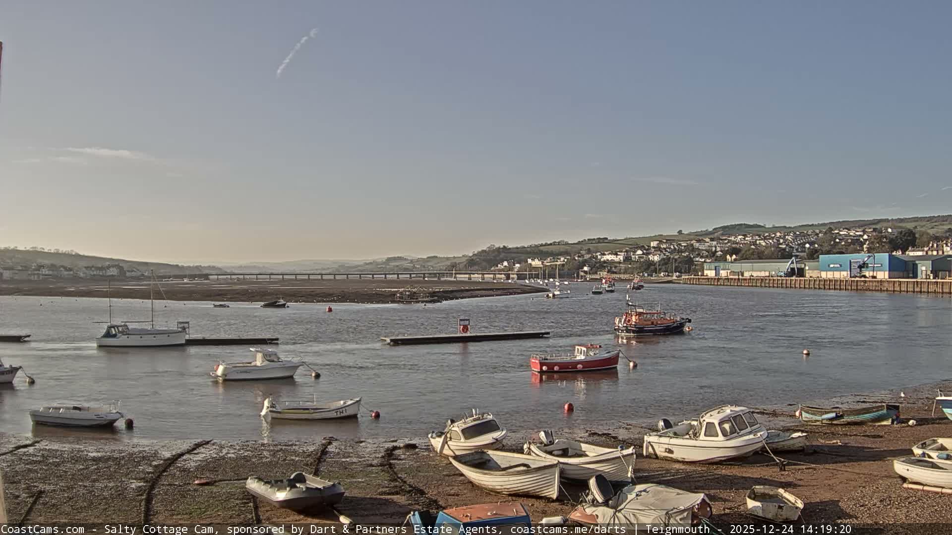 Teignmouth Marine, Teign River & Shalton Village Live Cam - Teignbridge, Devon, South West, England, United Kingdom