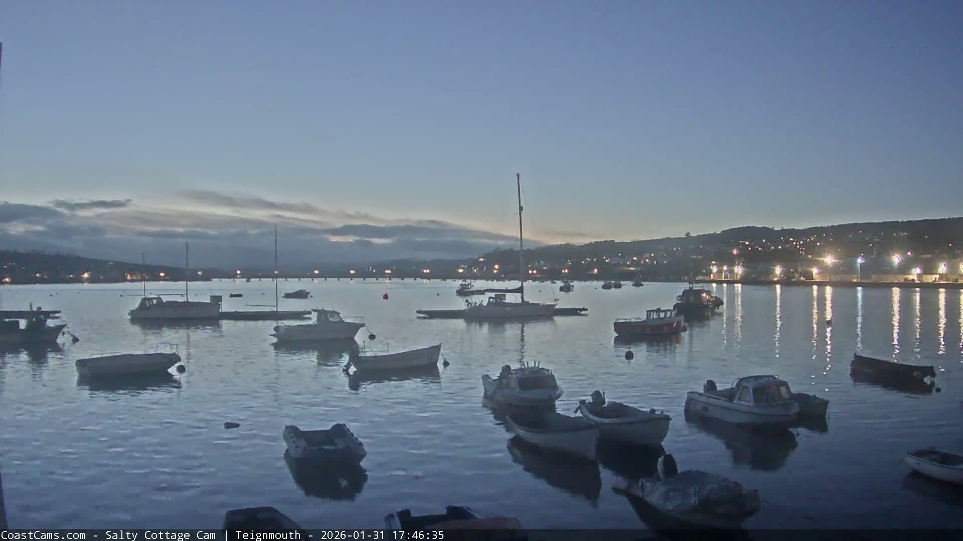 Teignmouth Marine, Teign River & Shalton Village Live Cam - Teignbridge, Devon, South West, England, United Kingdom